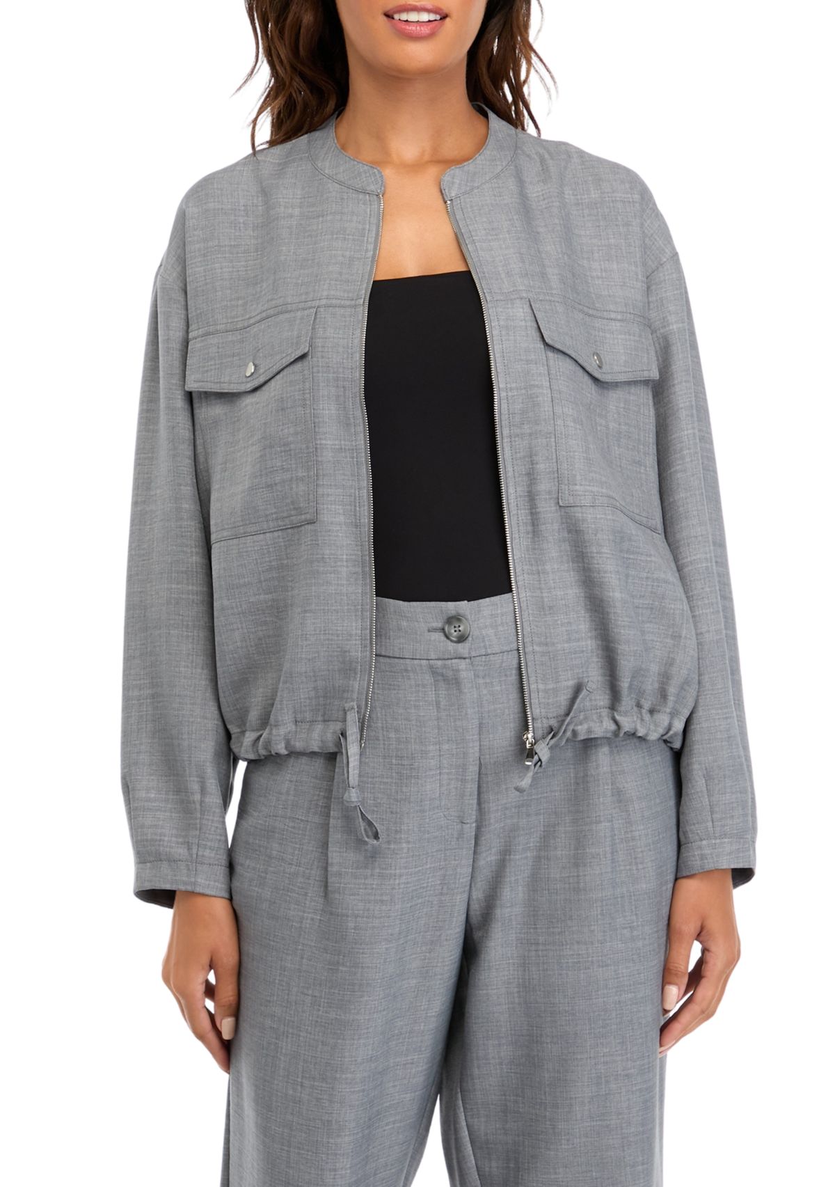 Womens Zip Up Bomber Jacket