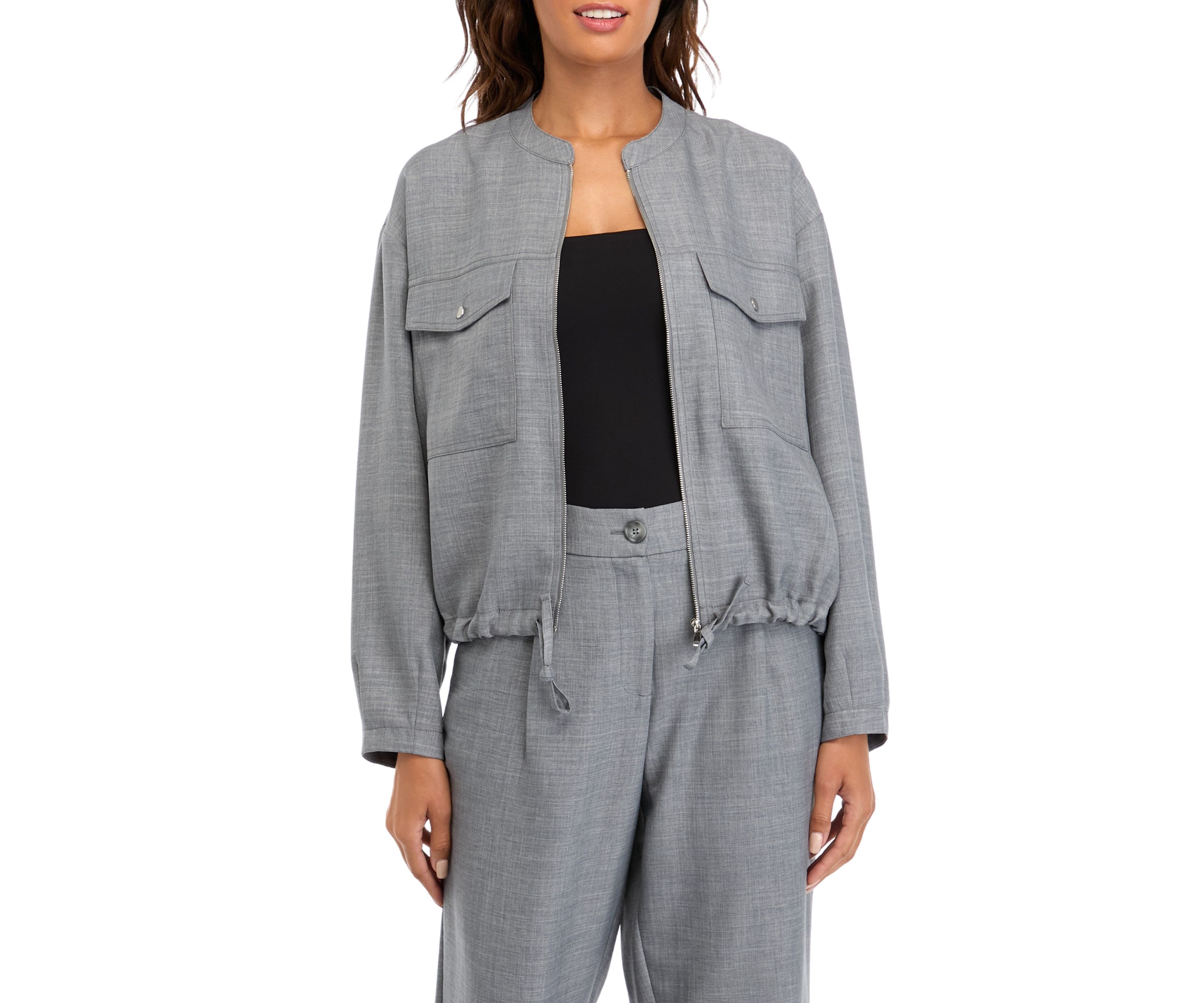 Womens Zip Up Bomber Jacket