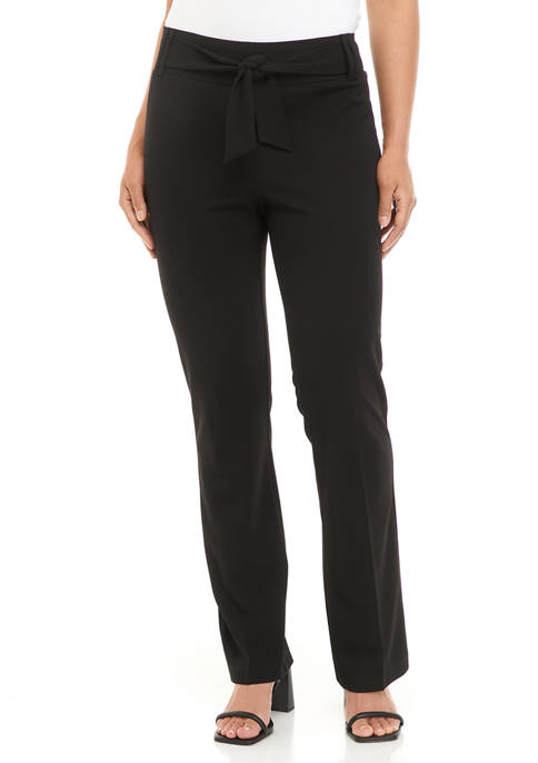 Stretch Crepe Flared Pants