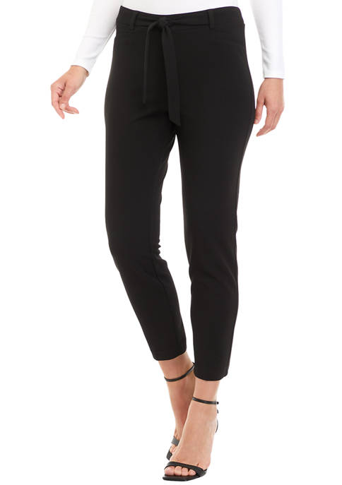 Womens Stretch Crepe Straight Pants