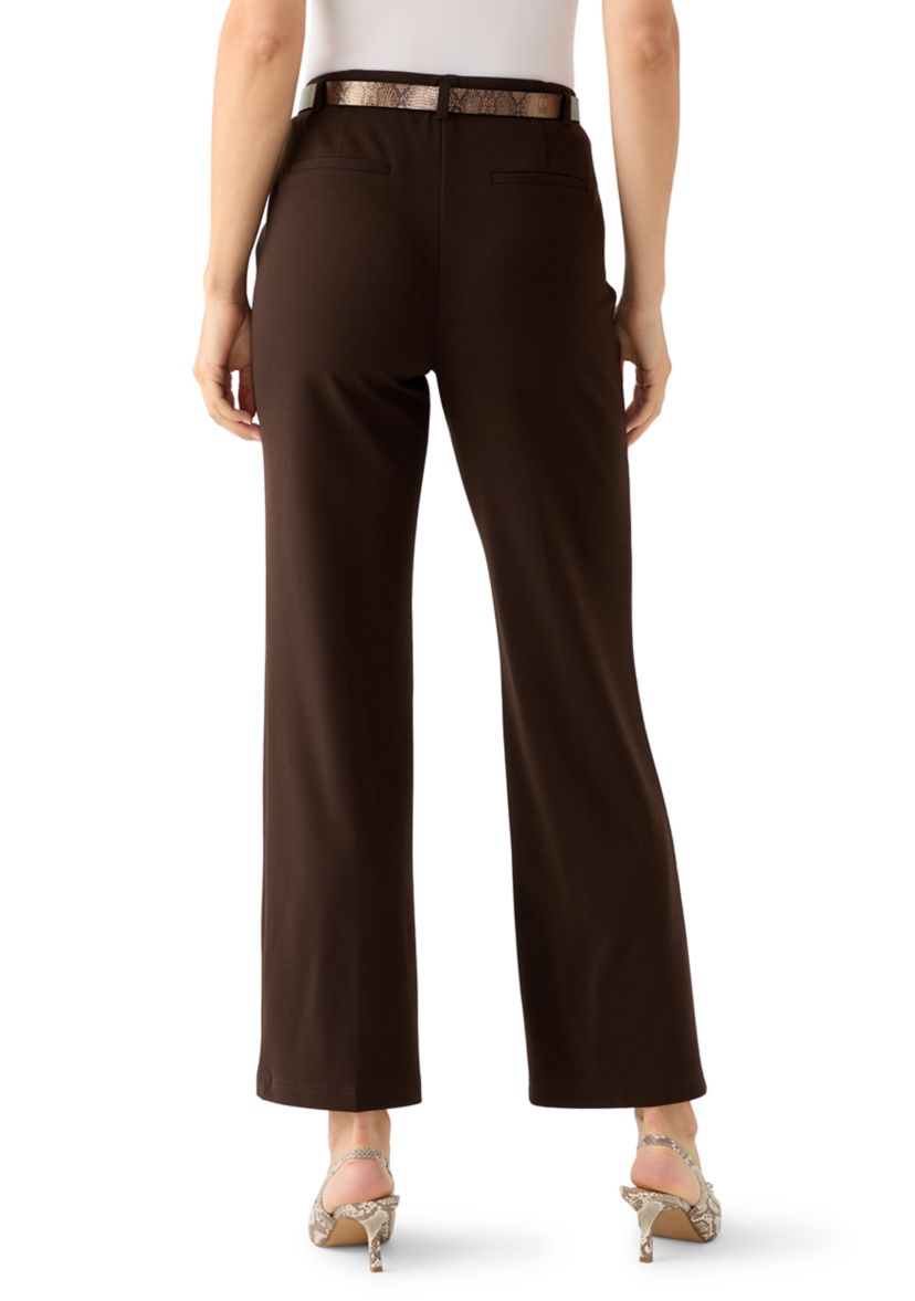 Womens Belted Wide Leg Pants