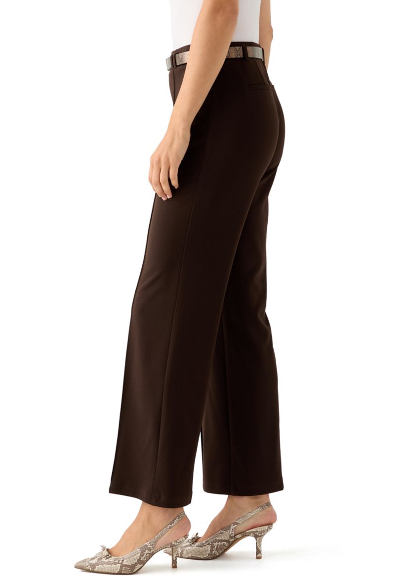 Womens Belted Wide Leg Pants