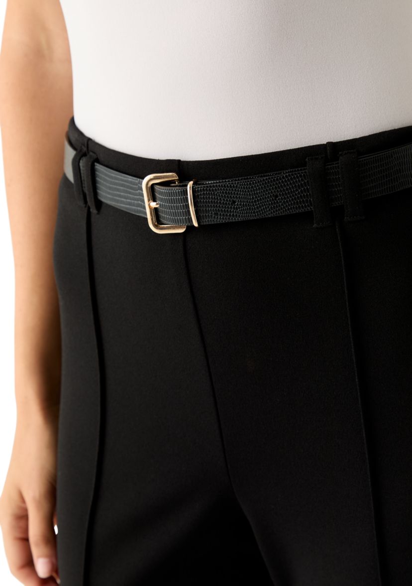 Womens Belted Wide Leg Pants