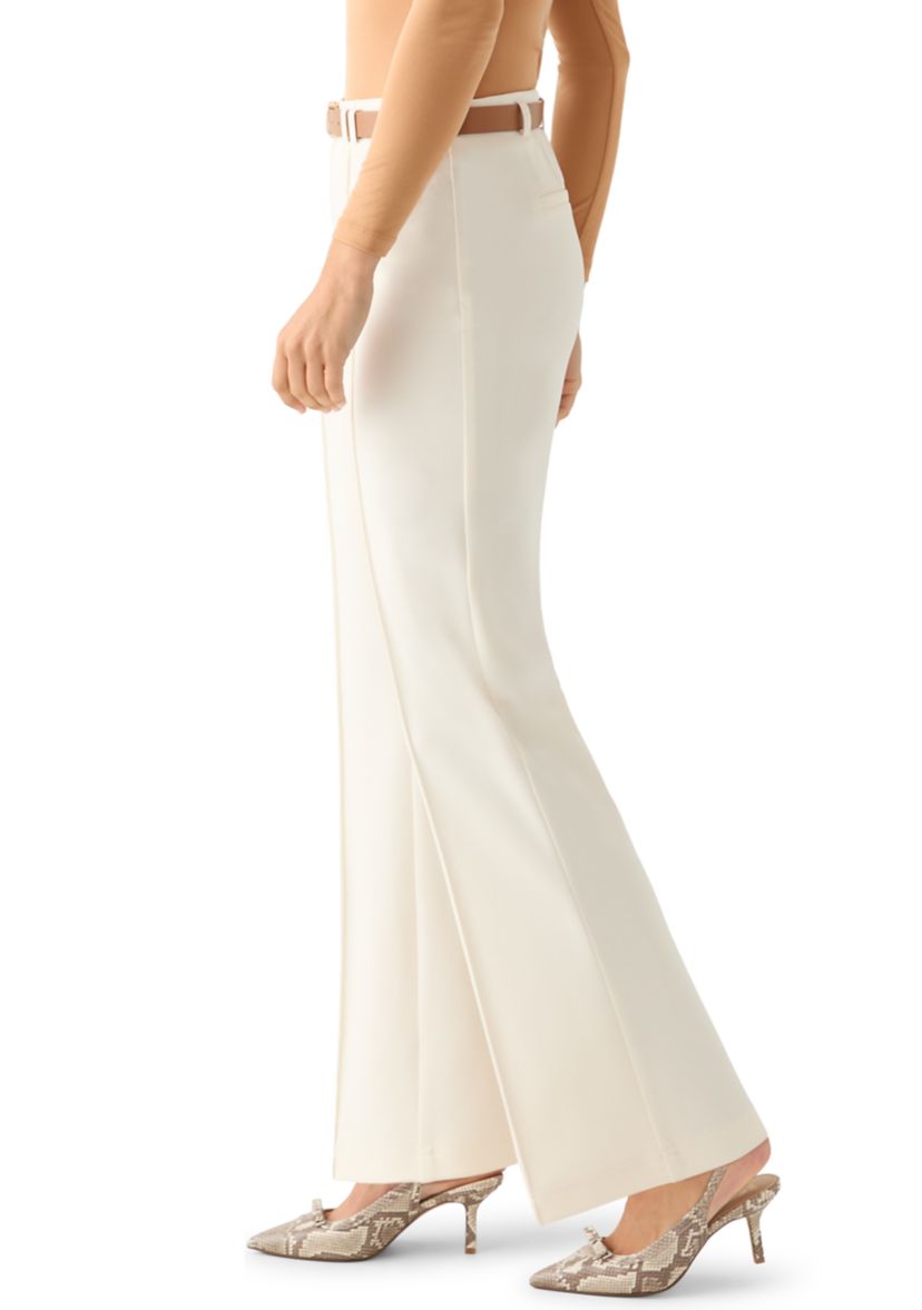 Womens Belted Wide Leg Pants