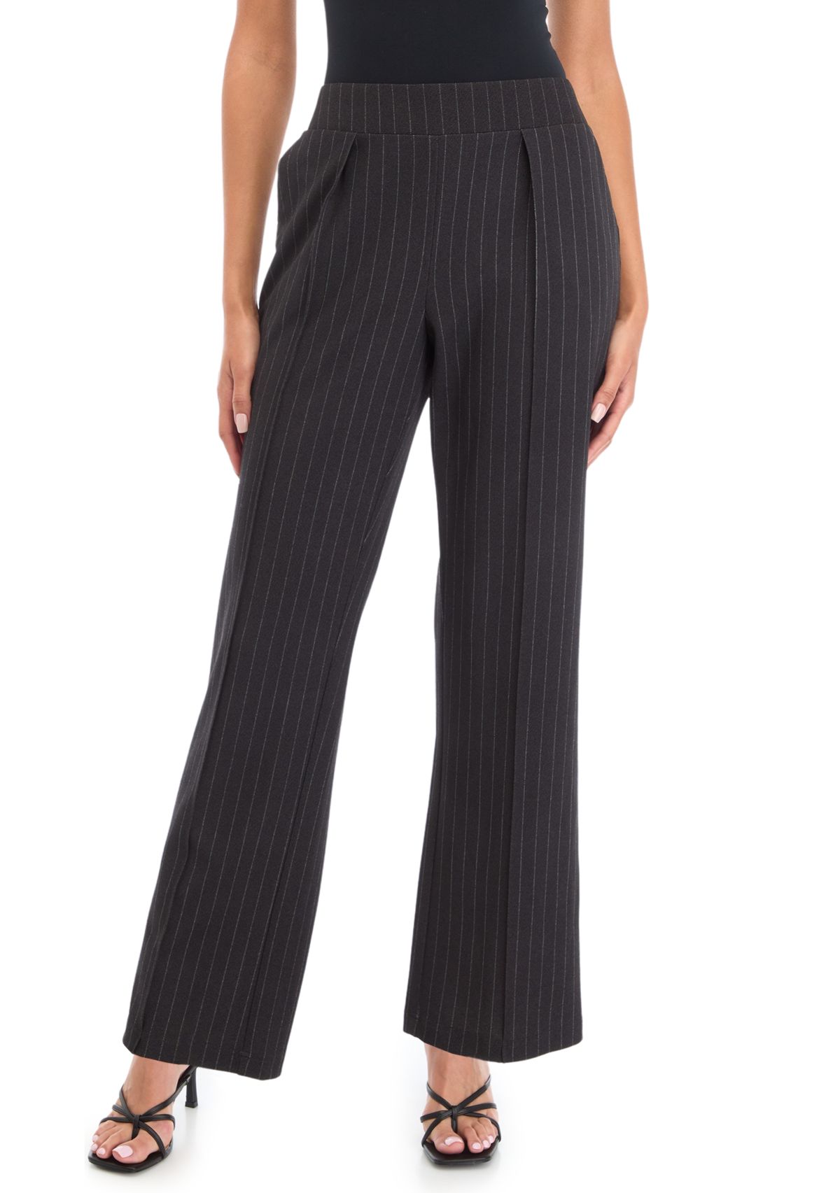 Womens Striped Wide Leg Pants