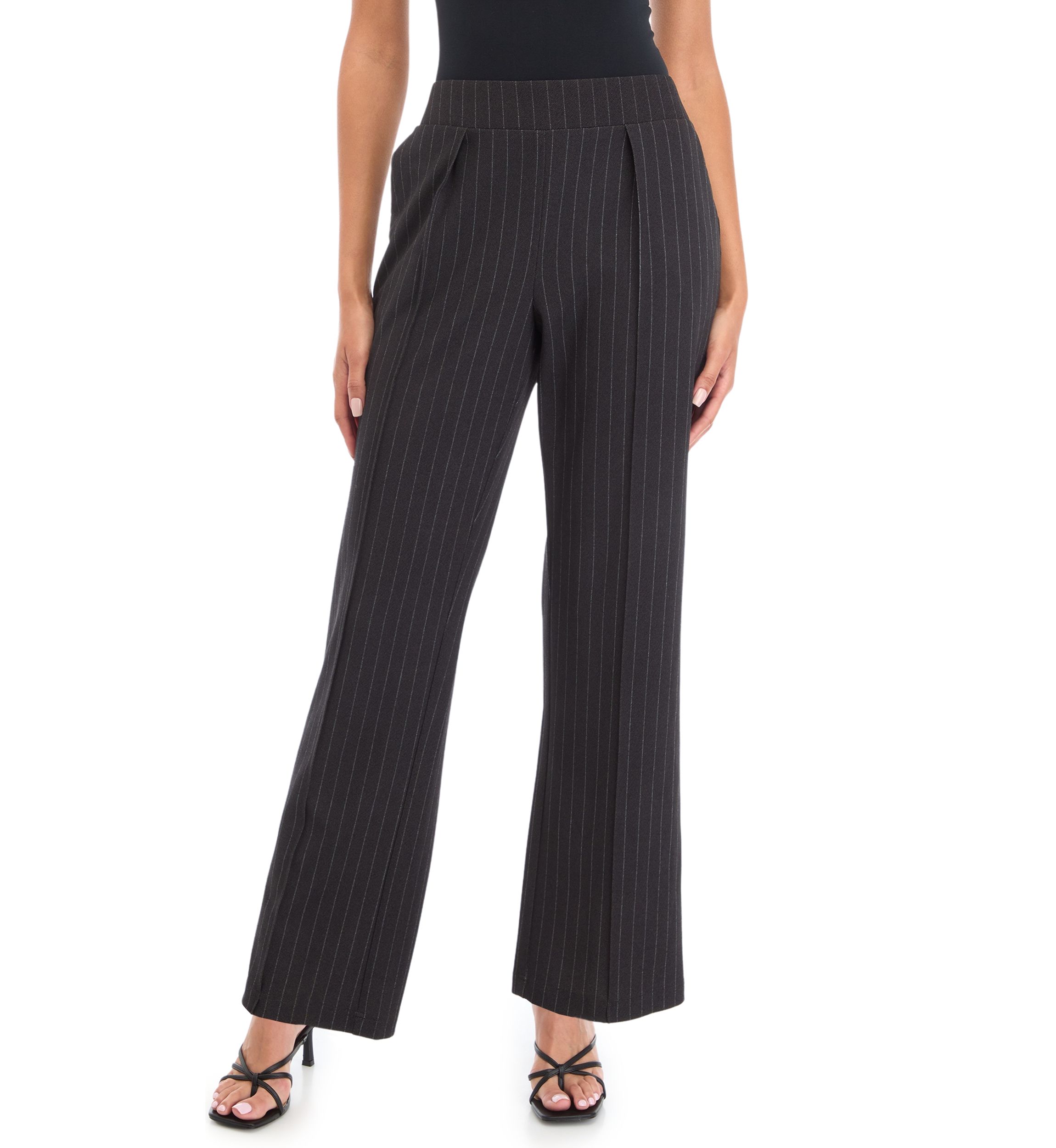 Womens Striped Wide Leg Pants