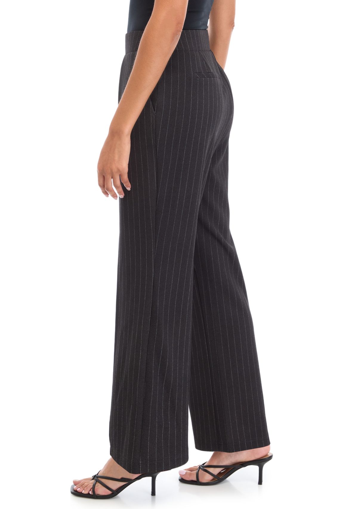 Womens Striped Wide Leg Pants