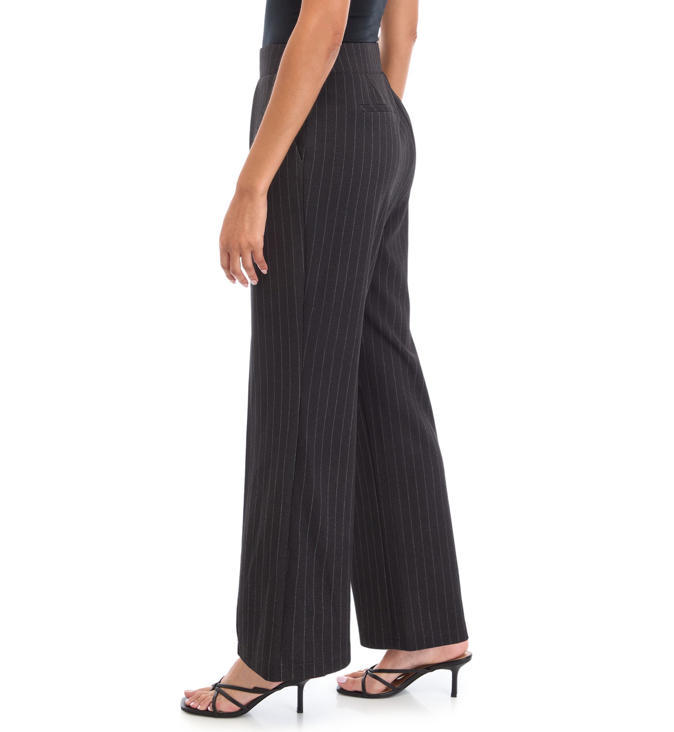 Womens Striped Wide Leg Pants