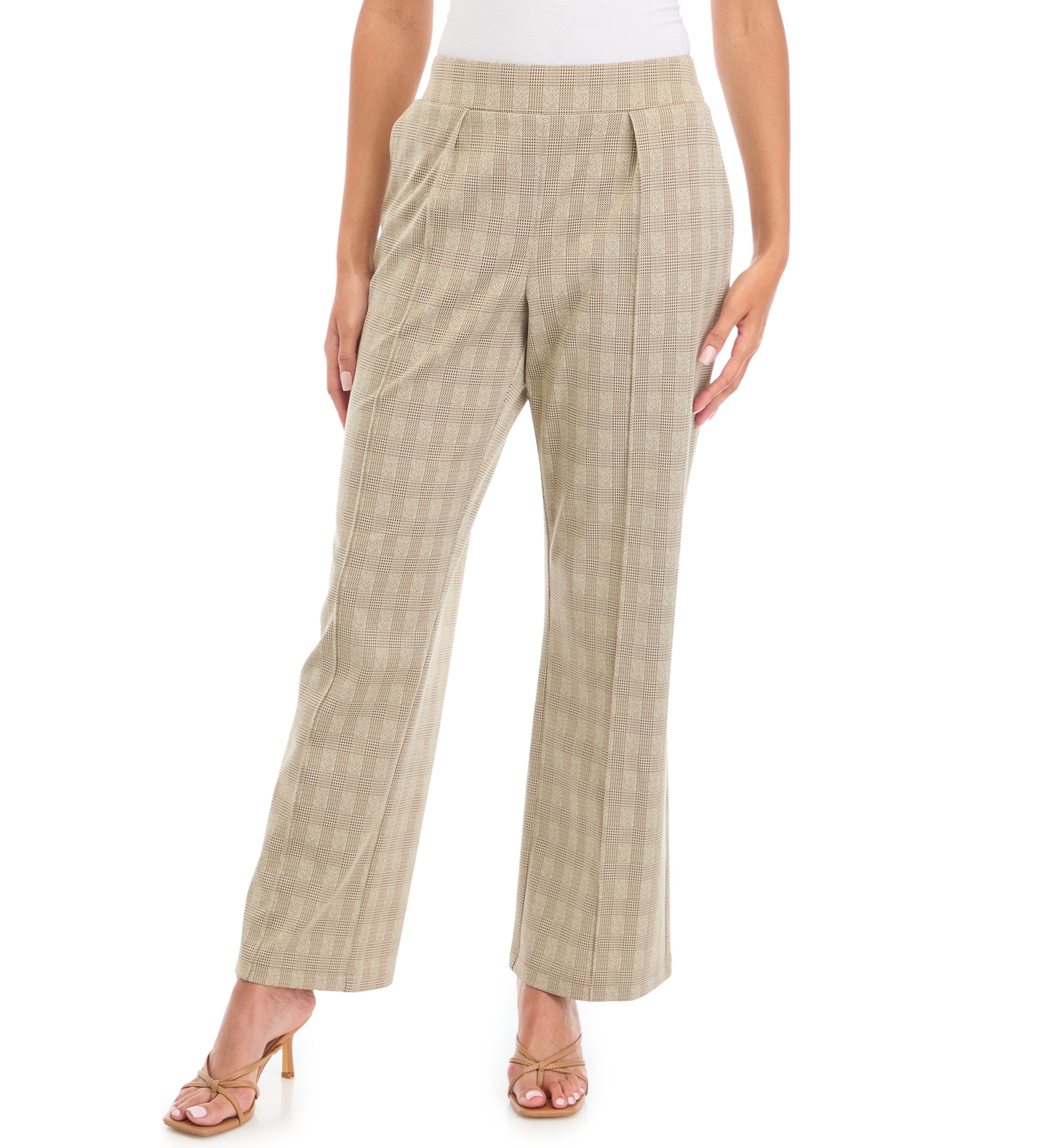 Womens Printed Wide Leg Trousers