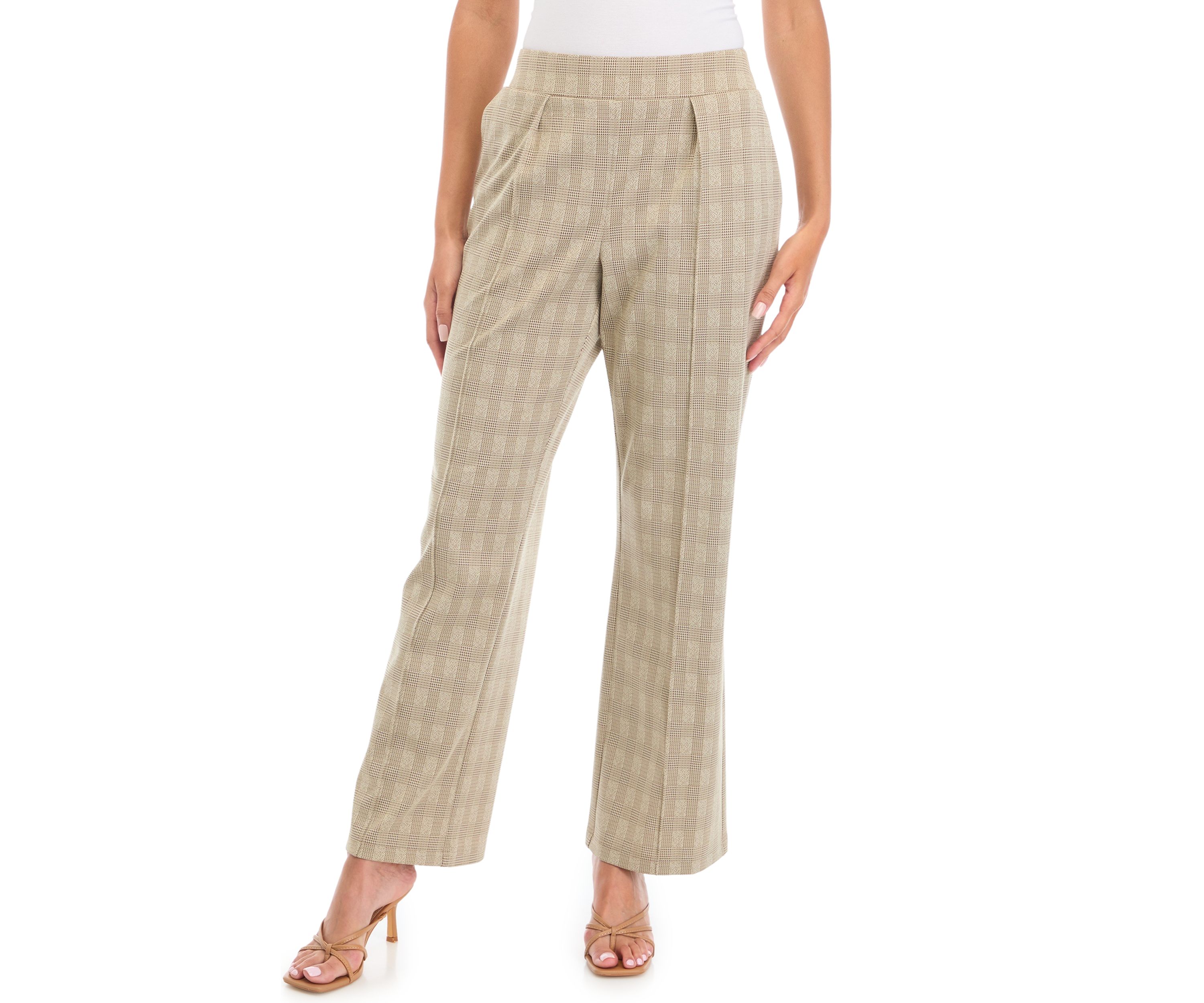 Womens Printed Wide Leg Trousers