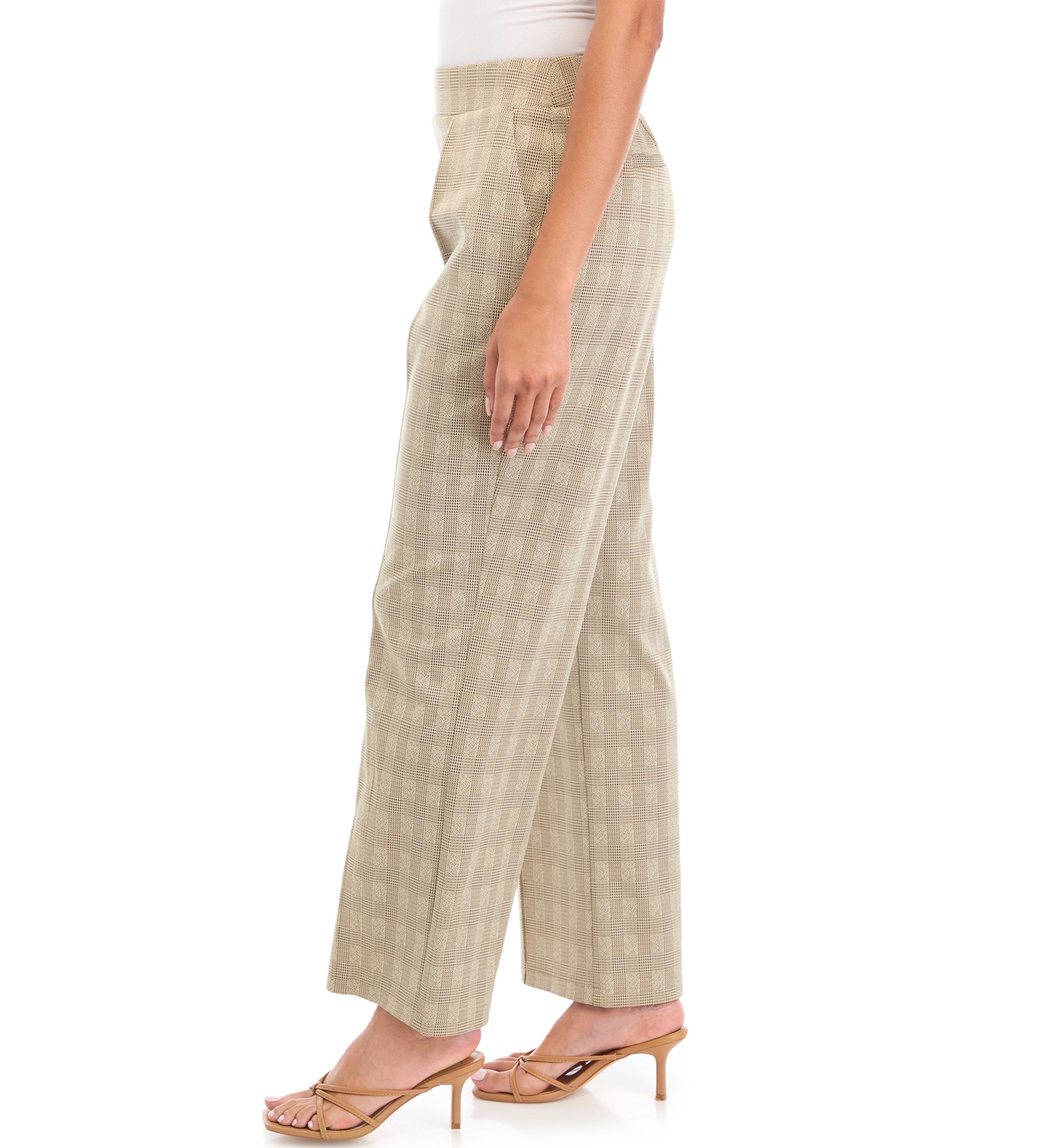 Womens Printed Wide Leg Trousers