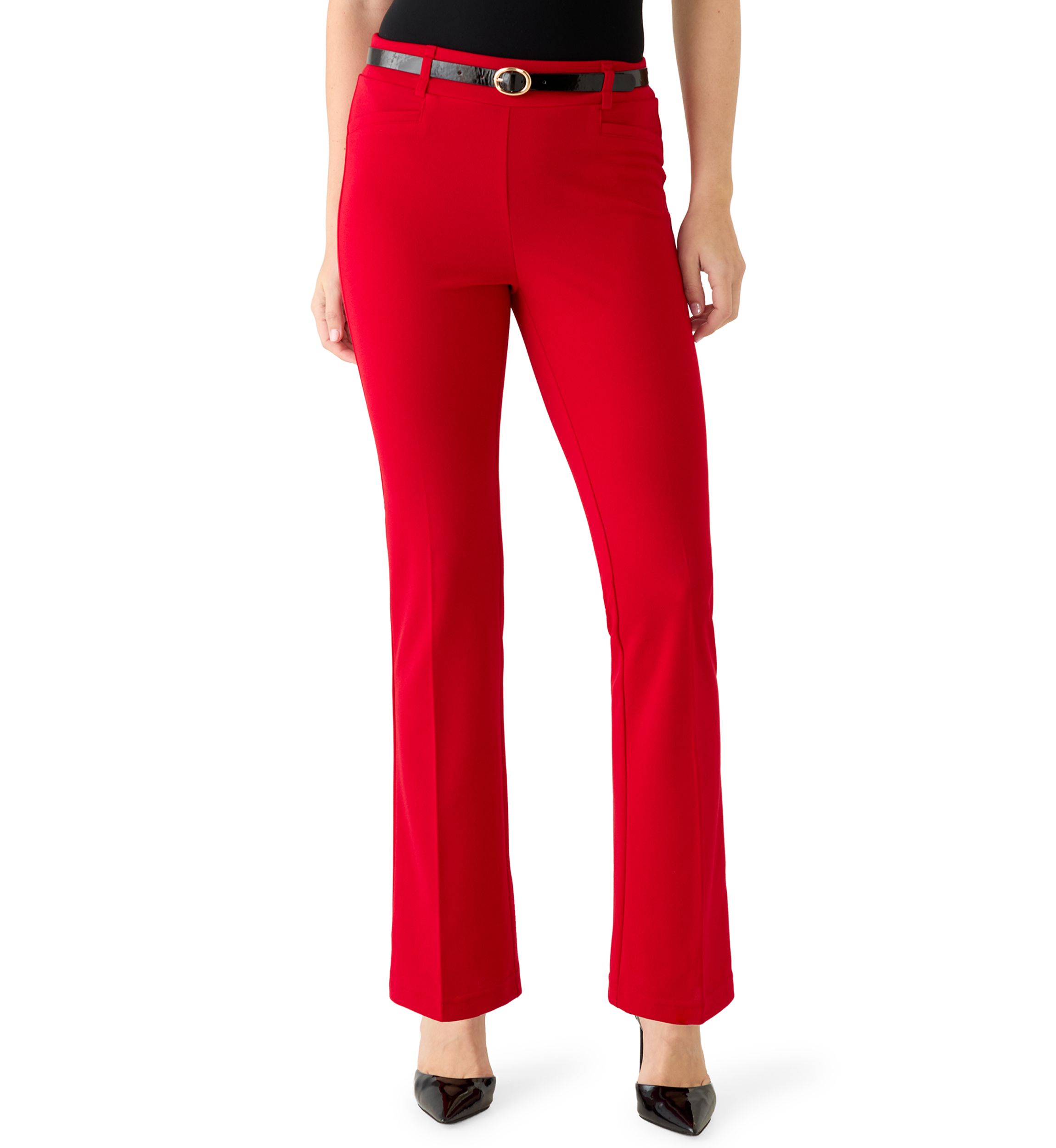 red flare dress pants Button-Back Fit and Flare Dress main image 1