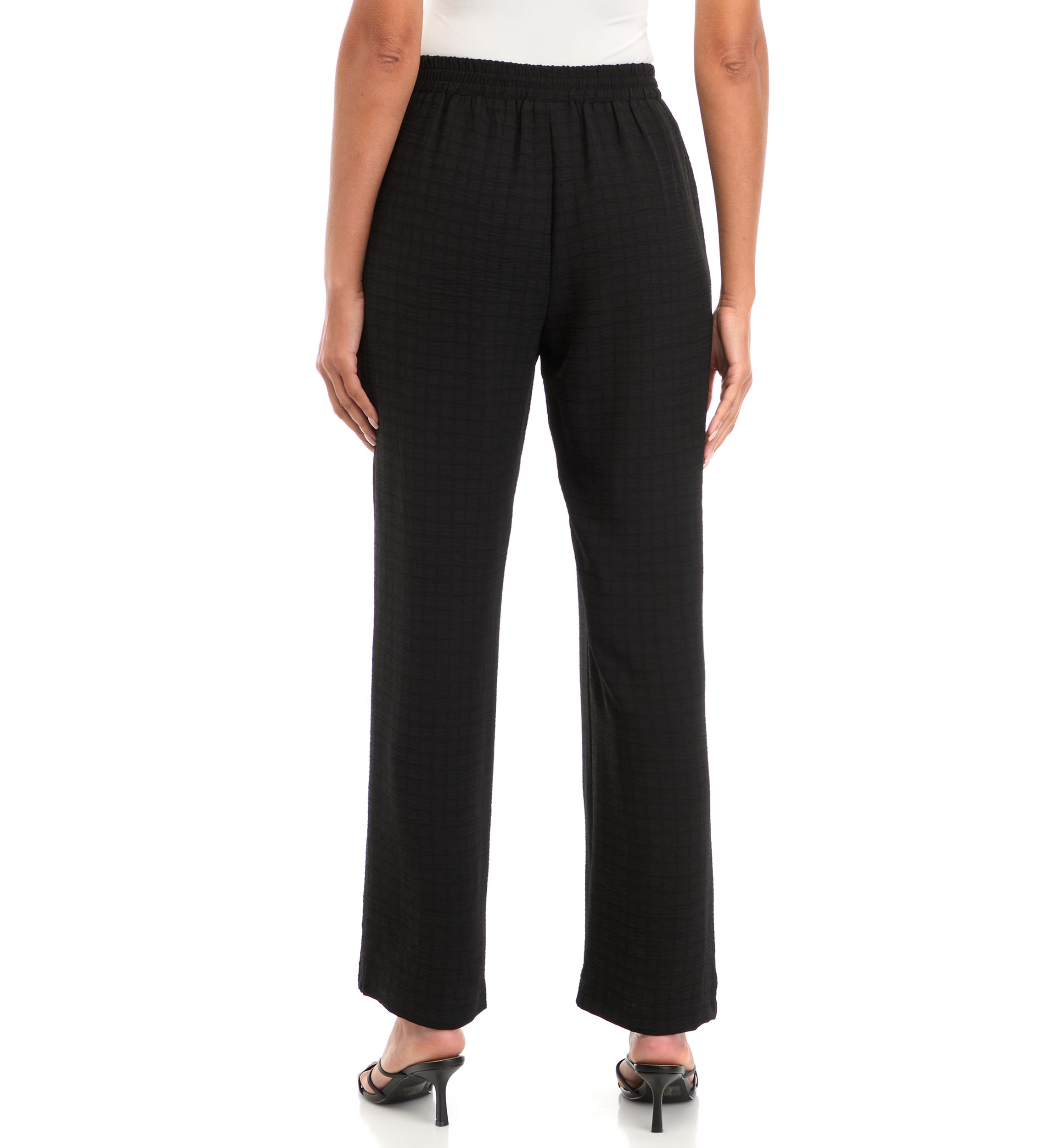 Womens Pull On Wide Leg Pants with Pleats