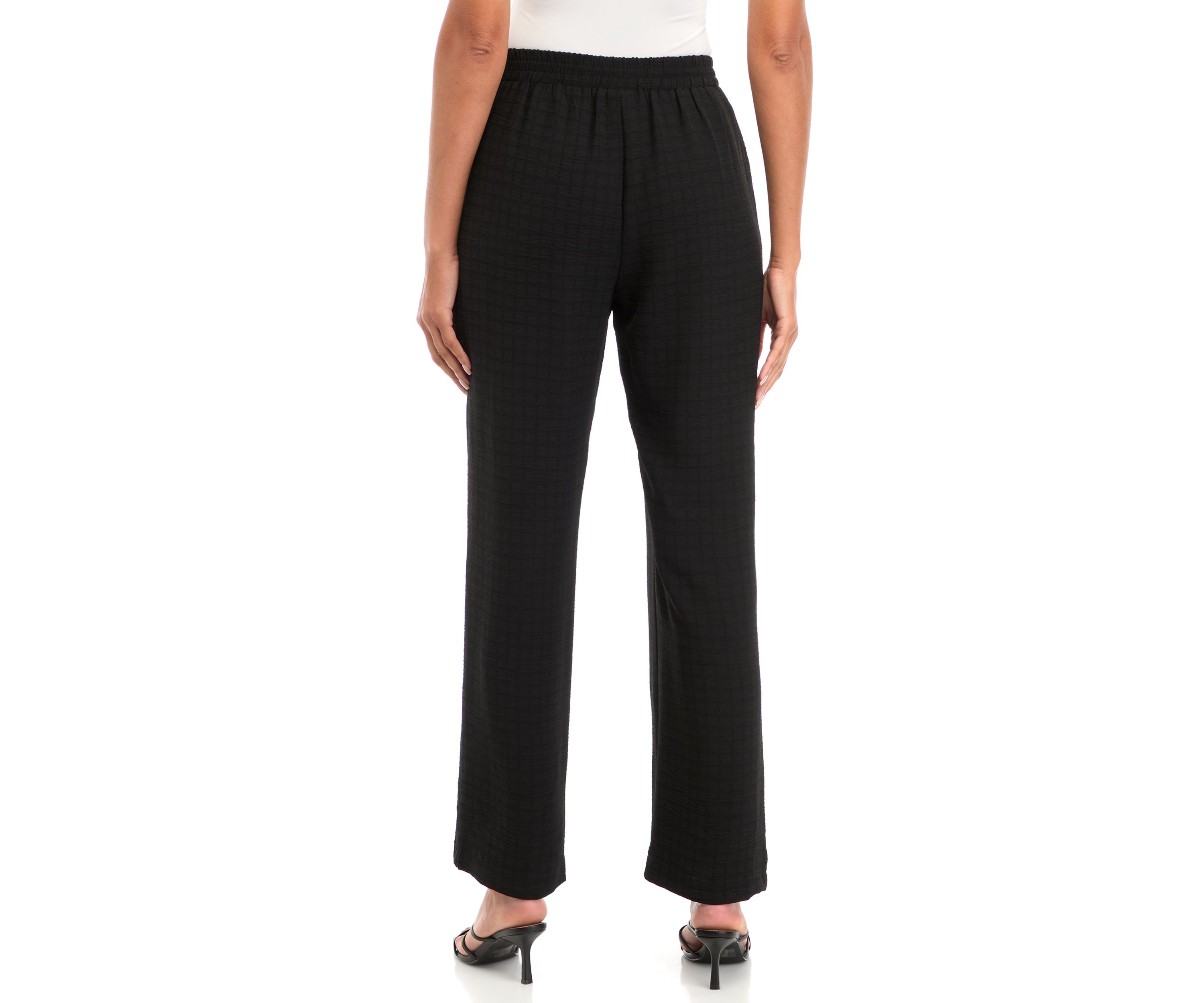 Womens Pull On Wide Leg Pants with Pleats