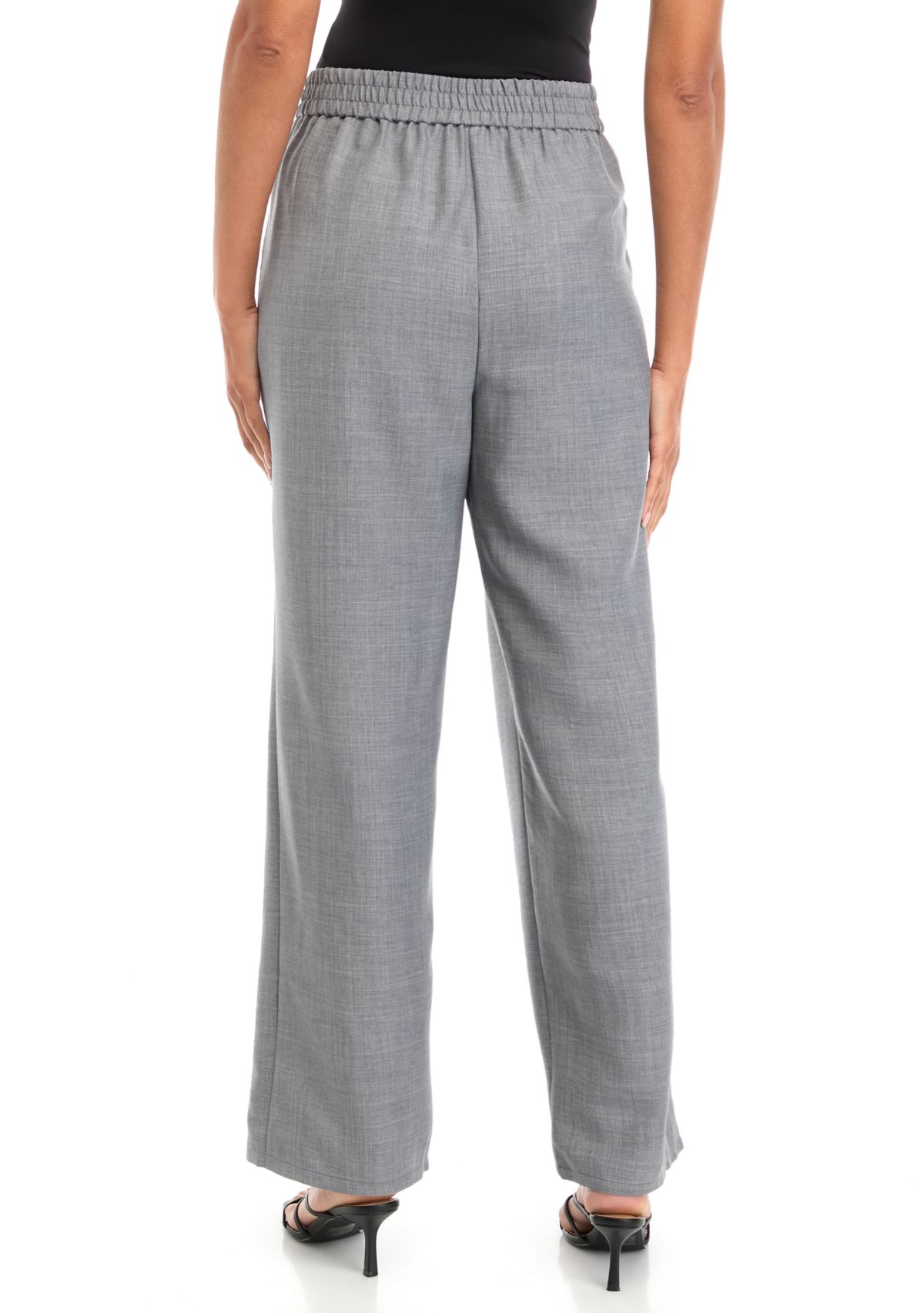 Womens Constructed Wide Leg Pants with Front Pleats