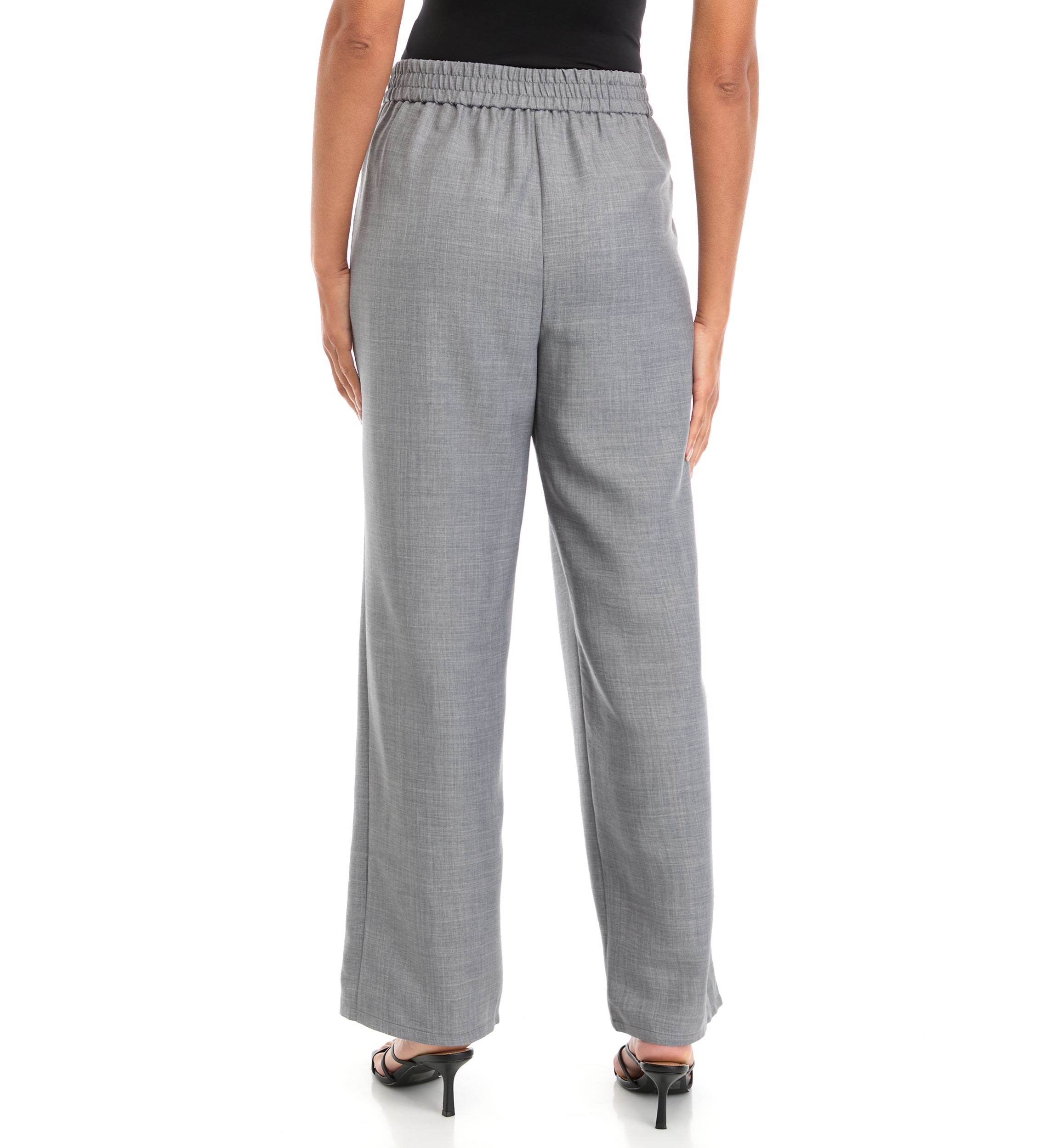 Womens Constructed Wide Leg Pants with Front Pleats