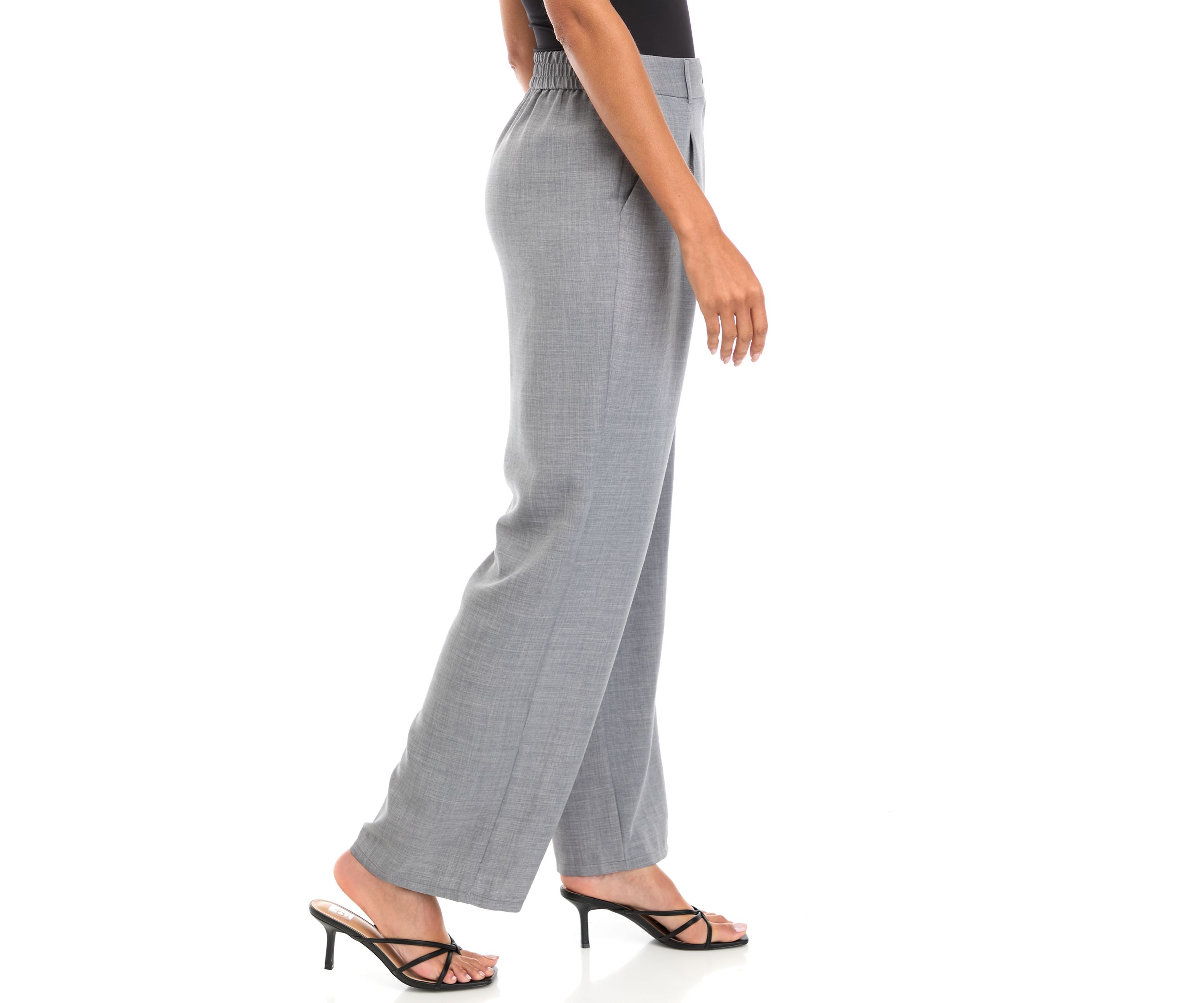 Womens Constructed Wide Leg Pants with Front Pleats