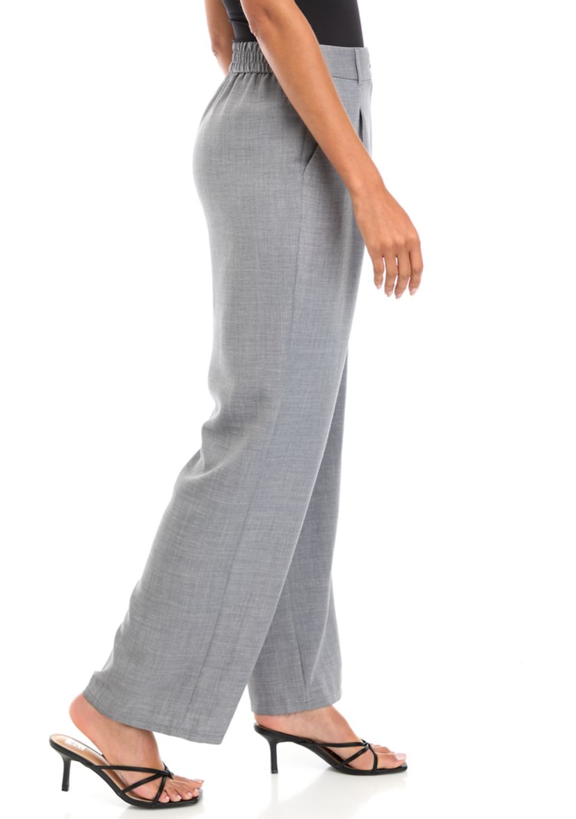 Womens Constructed Wide Leg Pants with Front Pleats