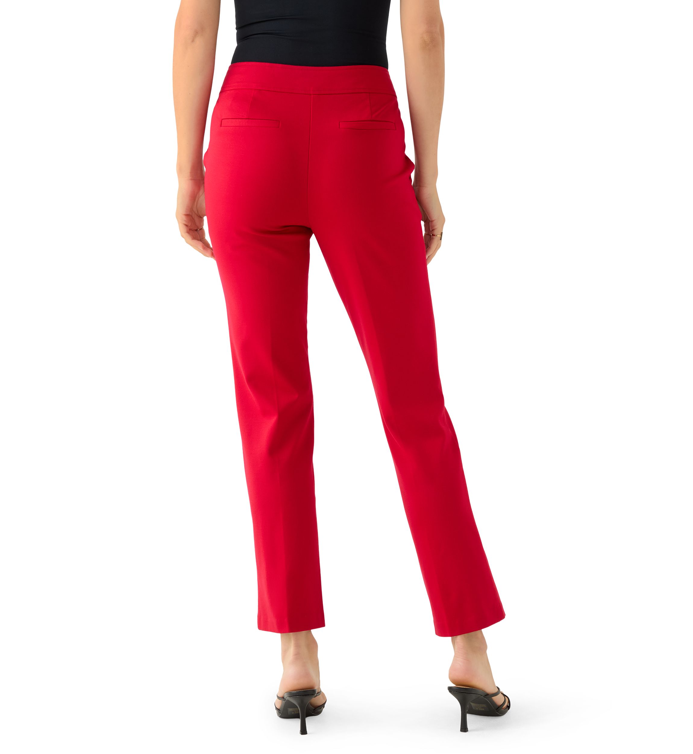 Womens Wide Leg Seamed Ponte Trousers
