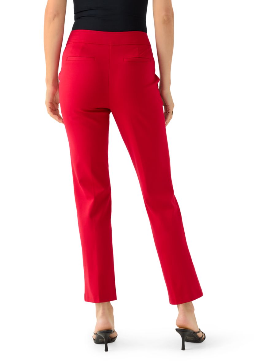 Womens Wide Leg Seamed Ponte Trousers
