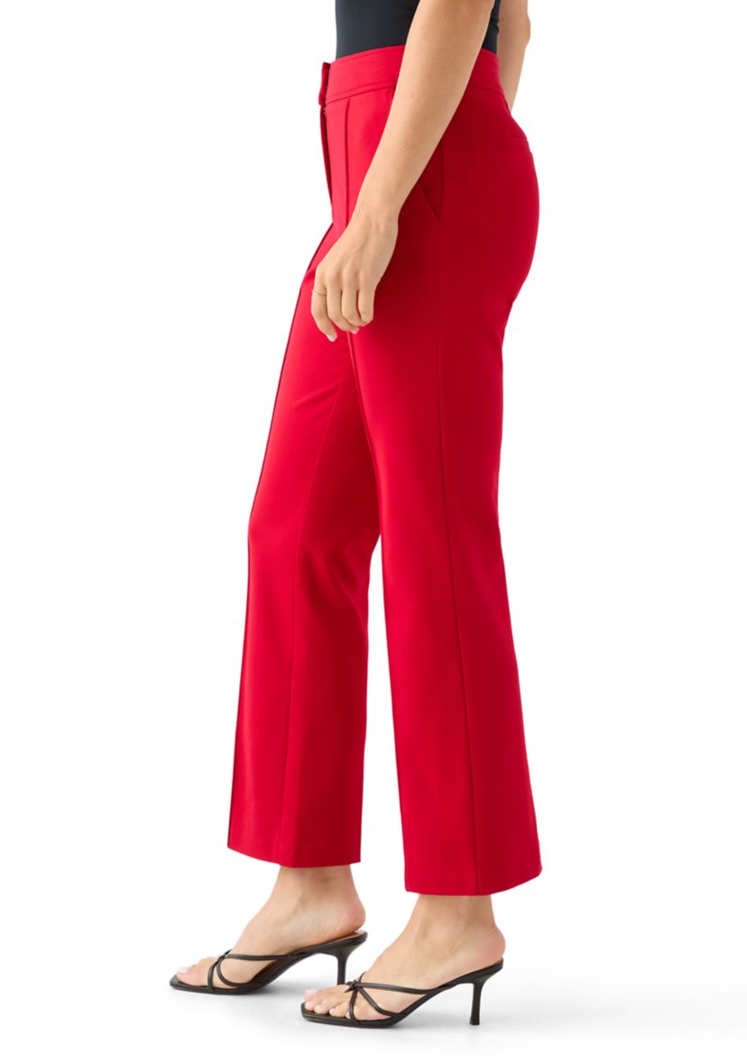 Womens Wide Leg Seamed Ponte Trousers