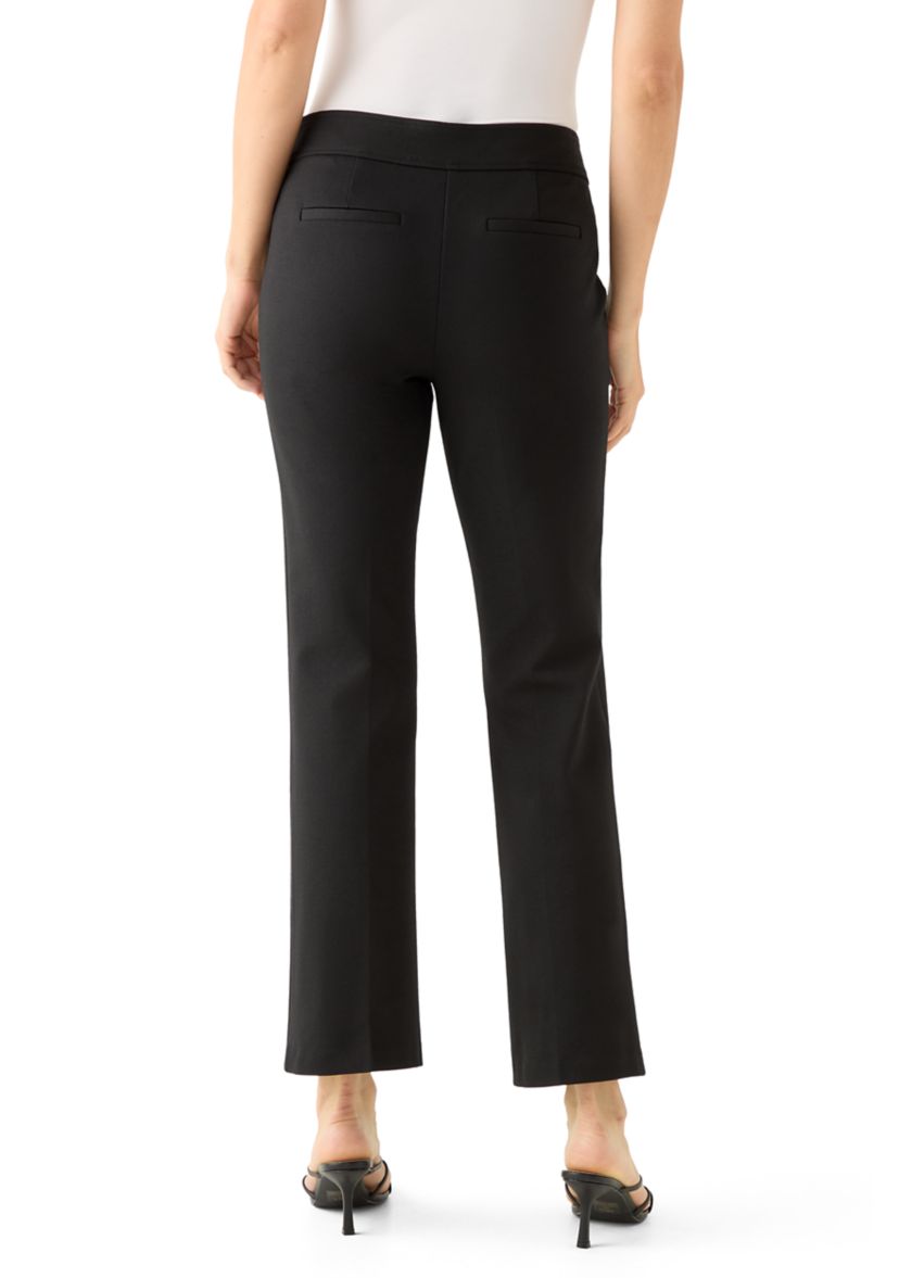 Womens Wide Leg Seamed Ponte Pants 