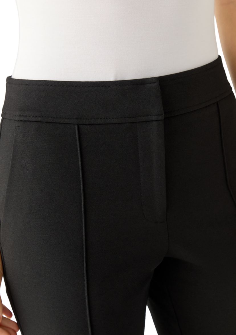Womens Wide Leg Seamed Ponte Pants 