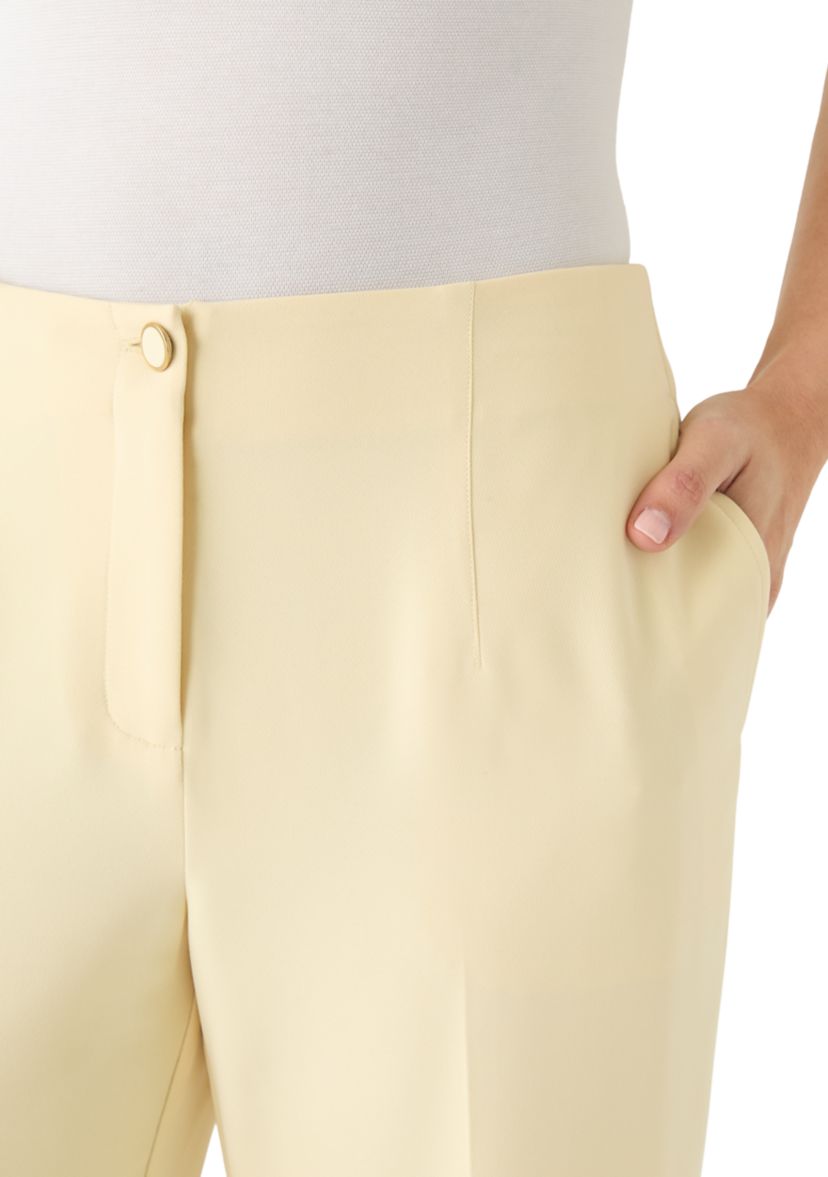 SOHO WHITE Women's Wide Leg Zip Front Cropped Pants | Belk