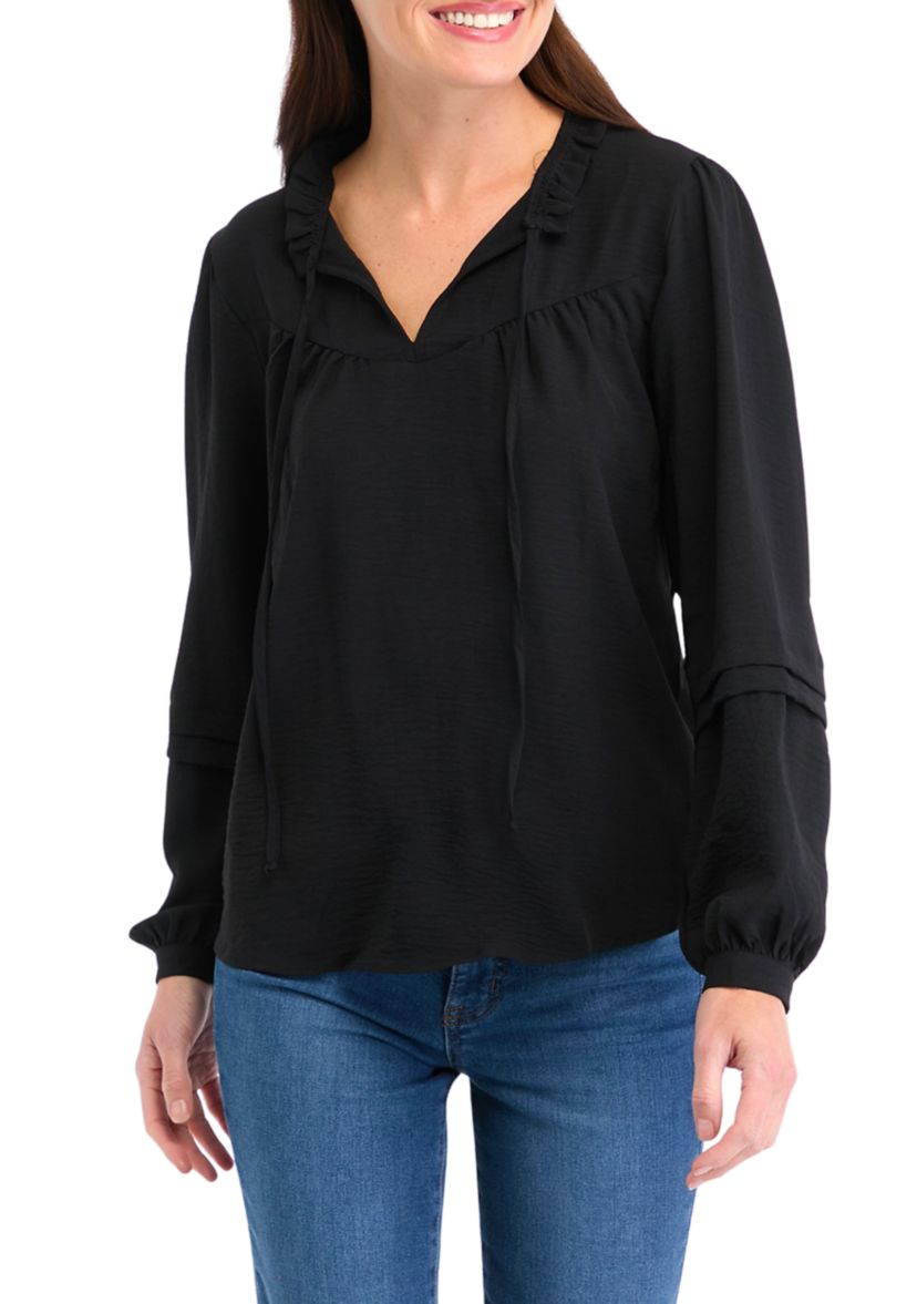 Womens Long Sleeve Peasant Blouse