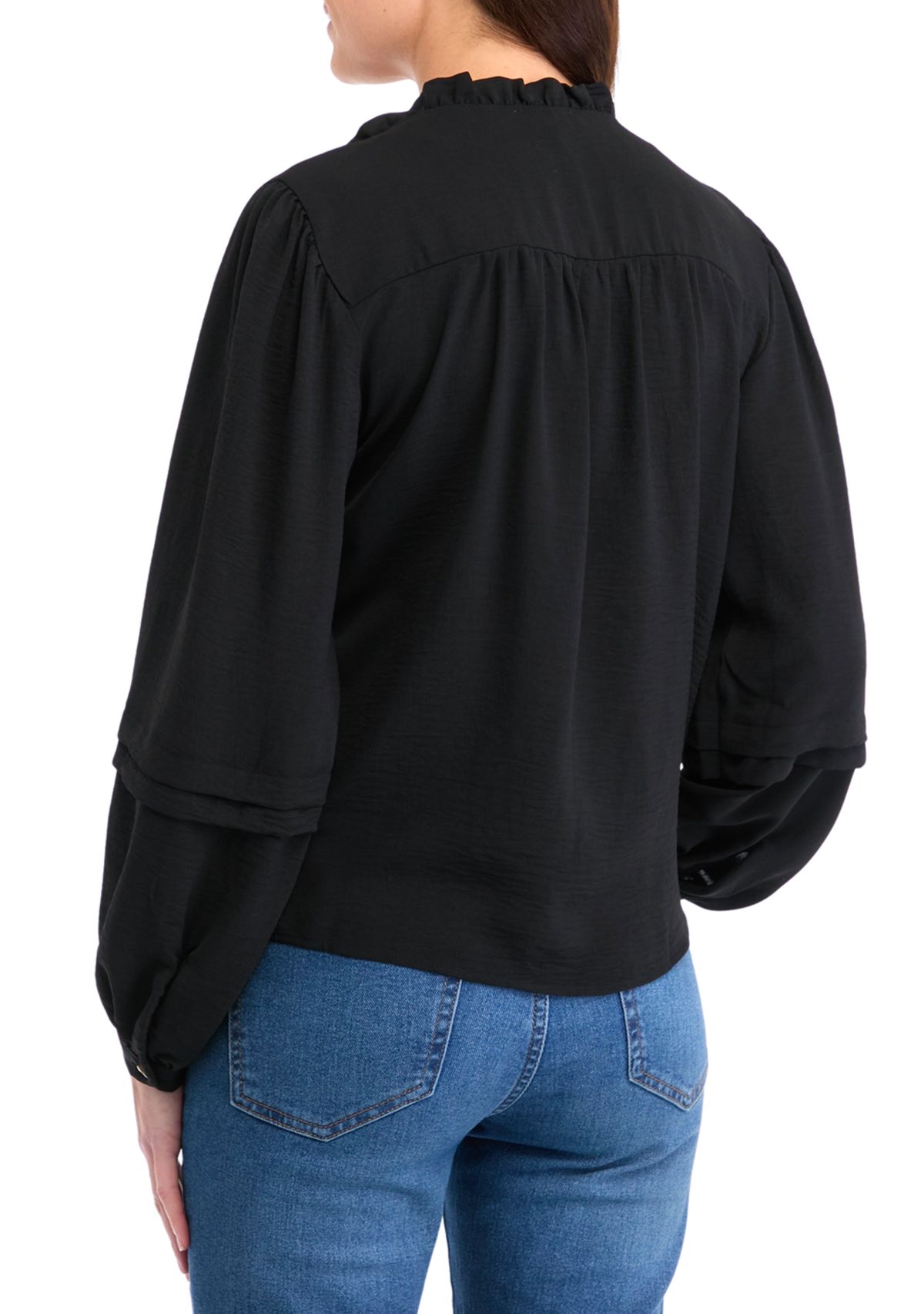 Womens Long Sleeve Peasant Blouse