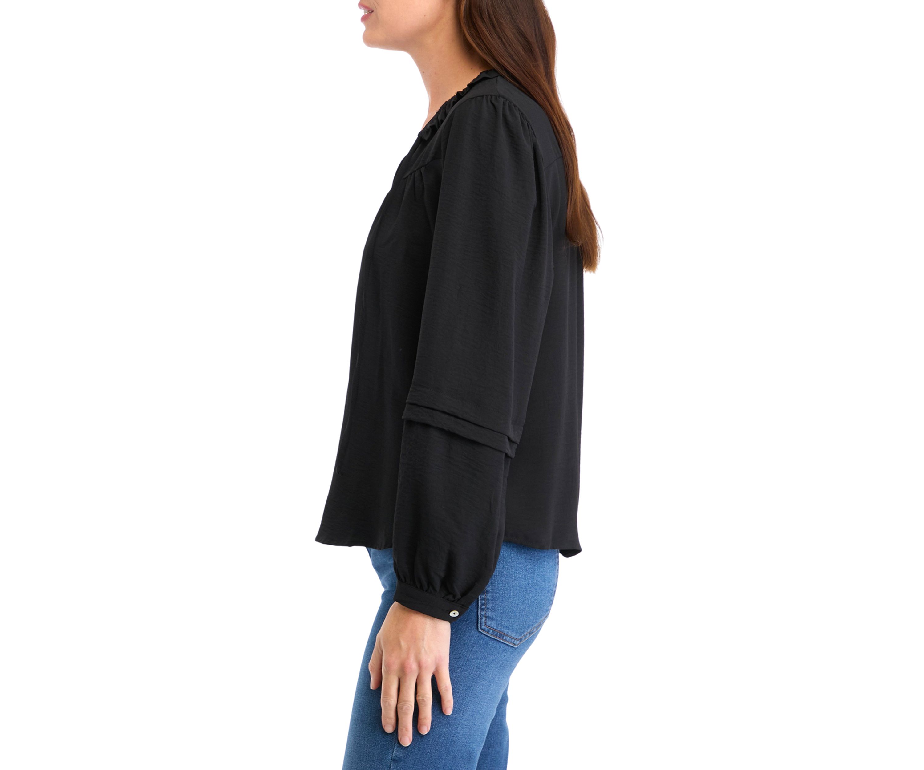 Womens Long Sleeve Peasant Blouse