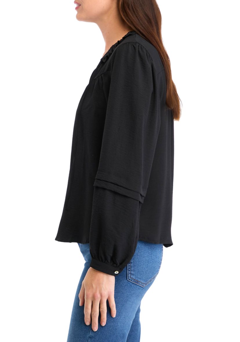 Womens Long Sleeve Peasant Blouse