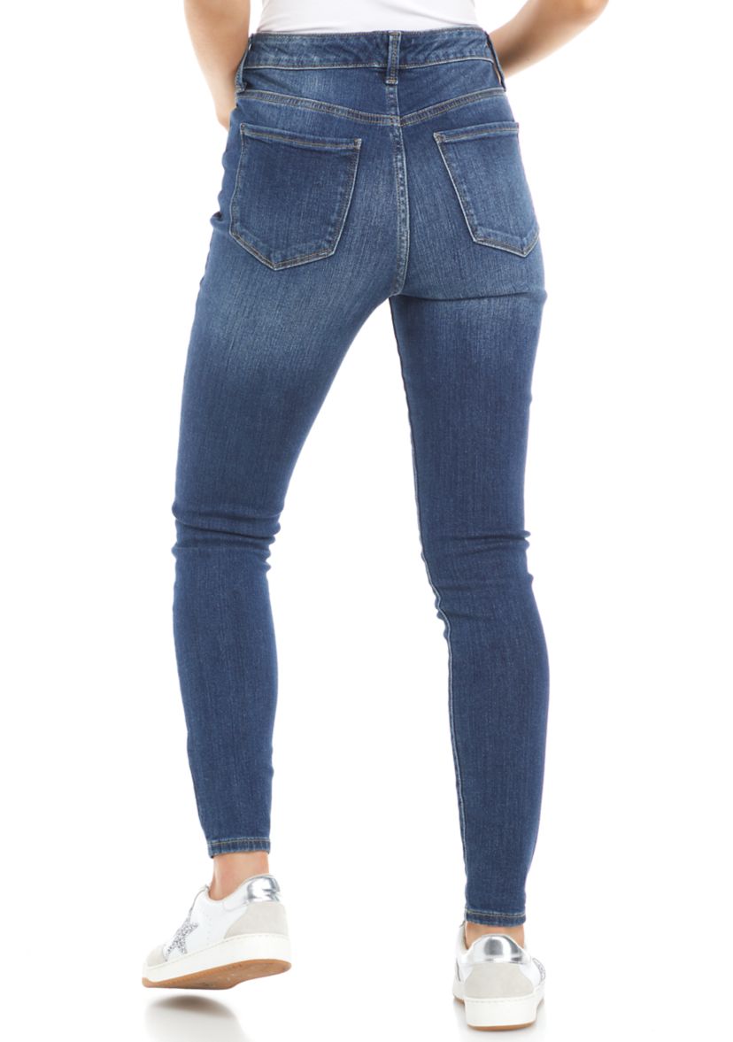  High Rise Skinny Denim Jeans