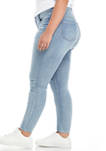 Plus Size  High Rise Skinny Denim Jeans 