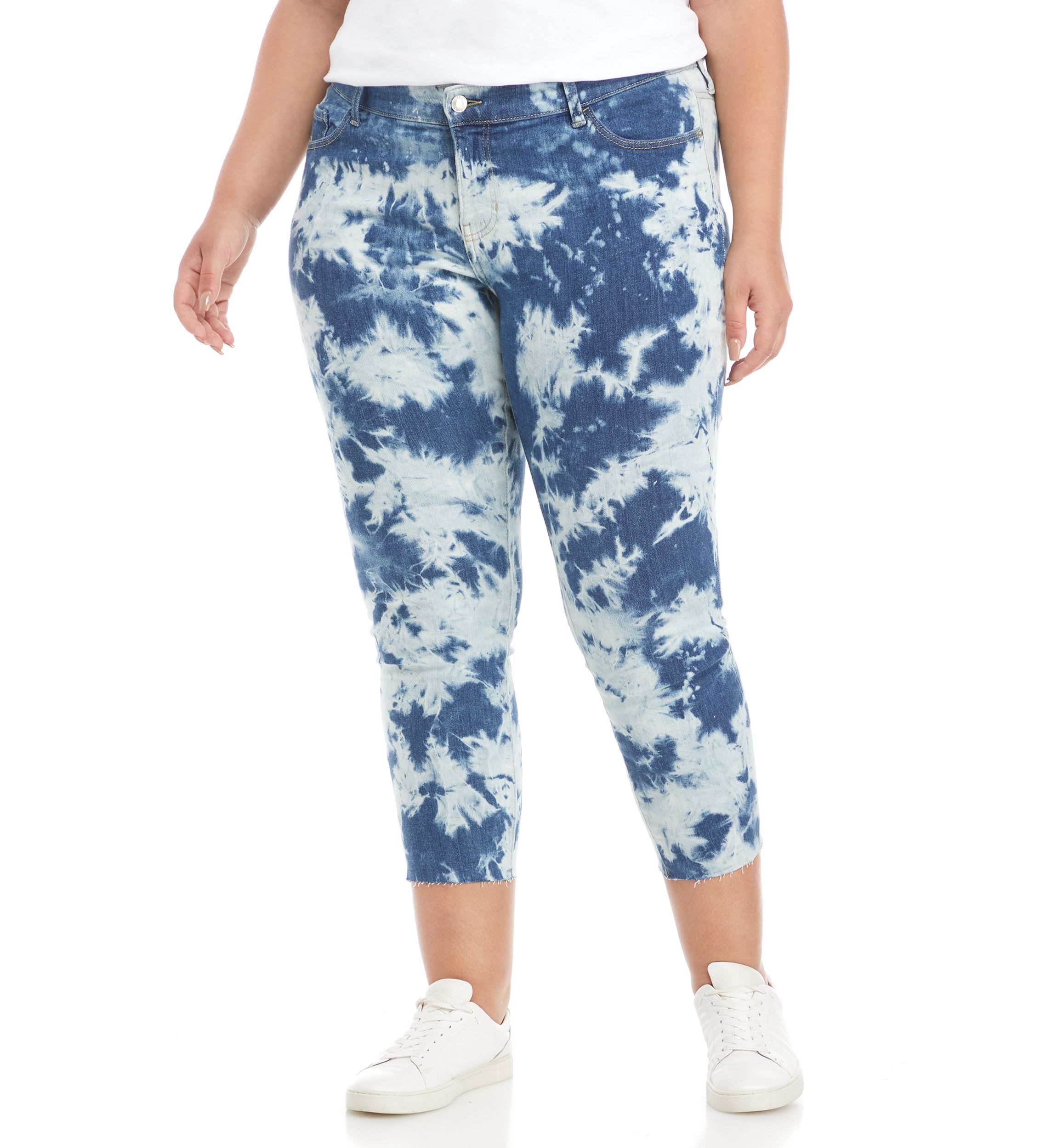 TRUE CRAFT Plus Size Mid Rise Skinny Ankle Denim Jeans | Belk