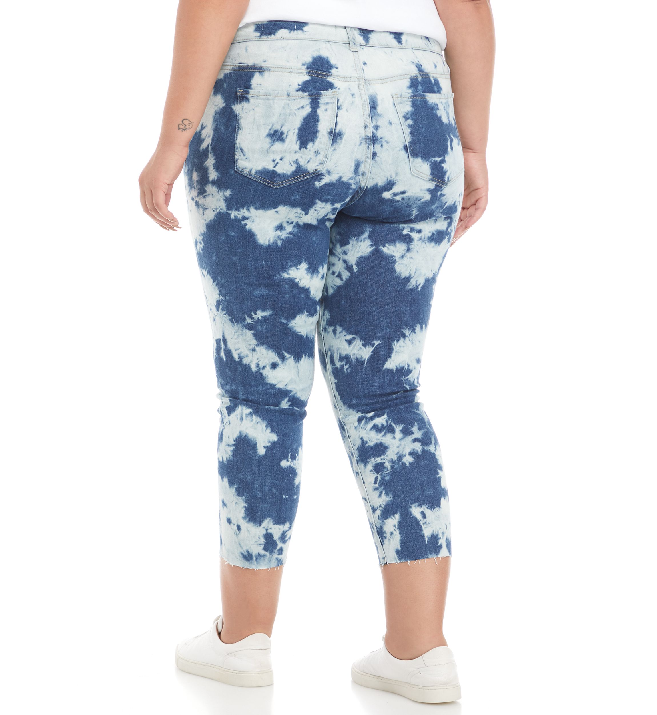 TRUE CRAFT Plus Size Mid Rise Skinny Ankle Denim Jeans | Belk