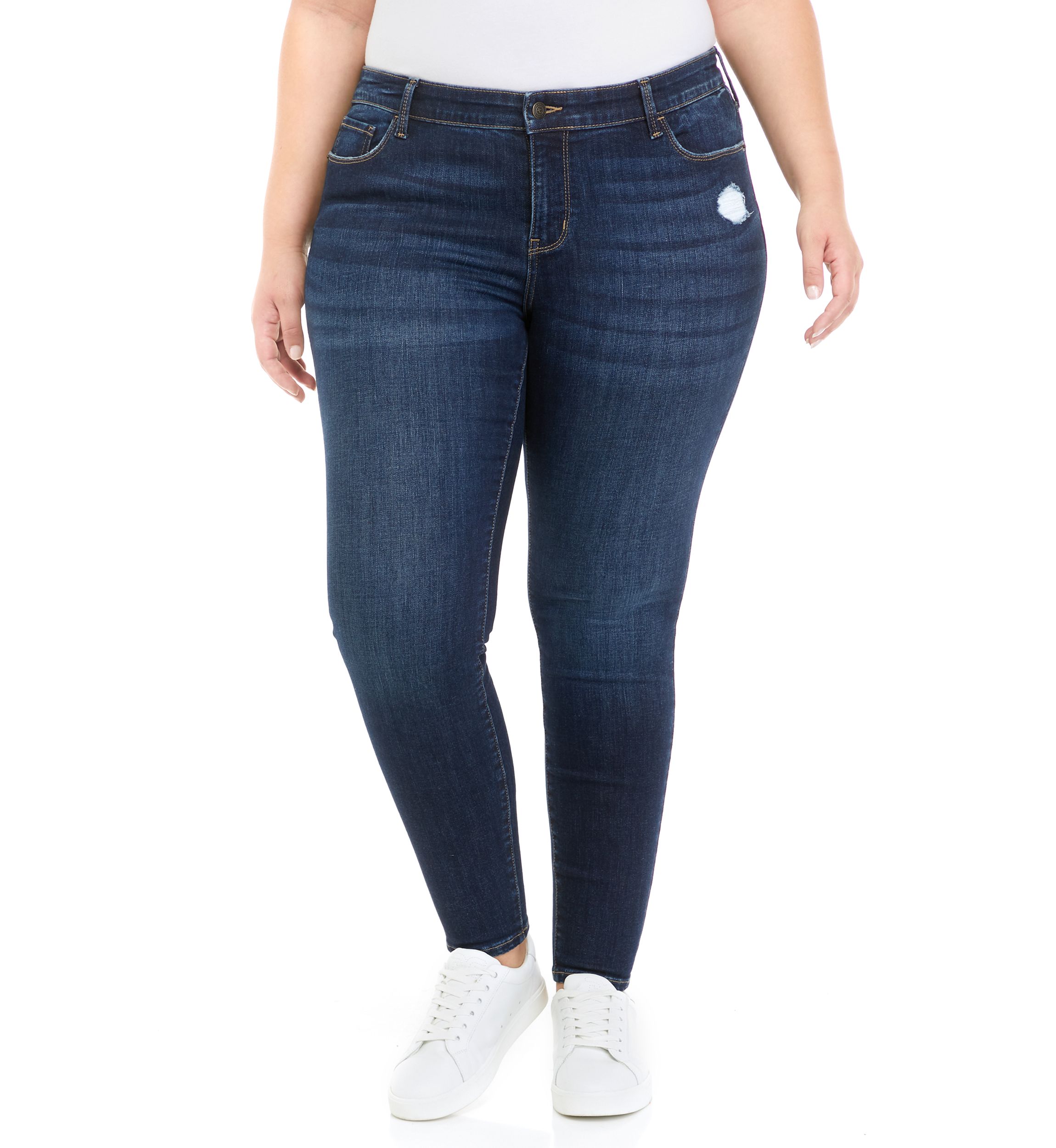 Plus Size Mid Rise Skinny Jeans