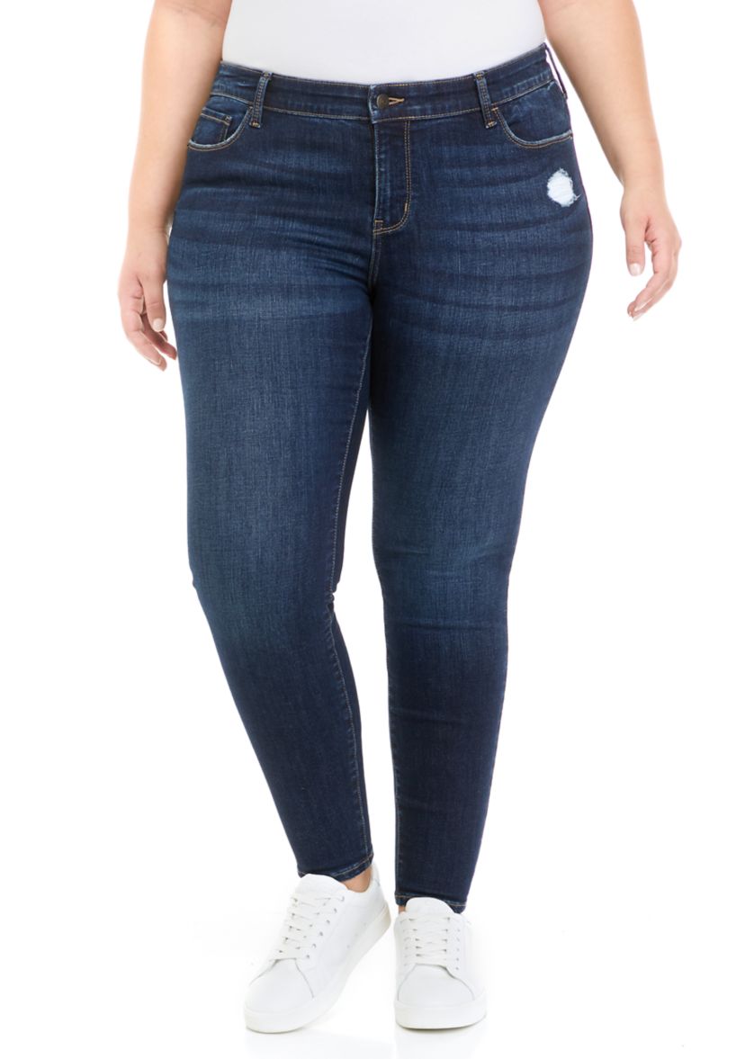 Plus Size Mid Rise Skinny Jeans