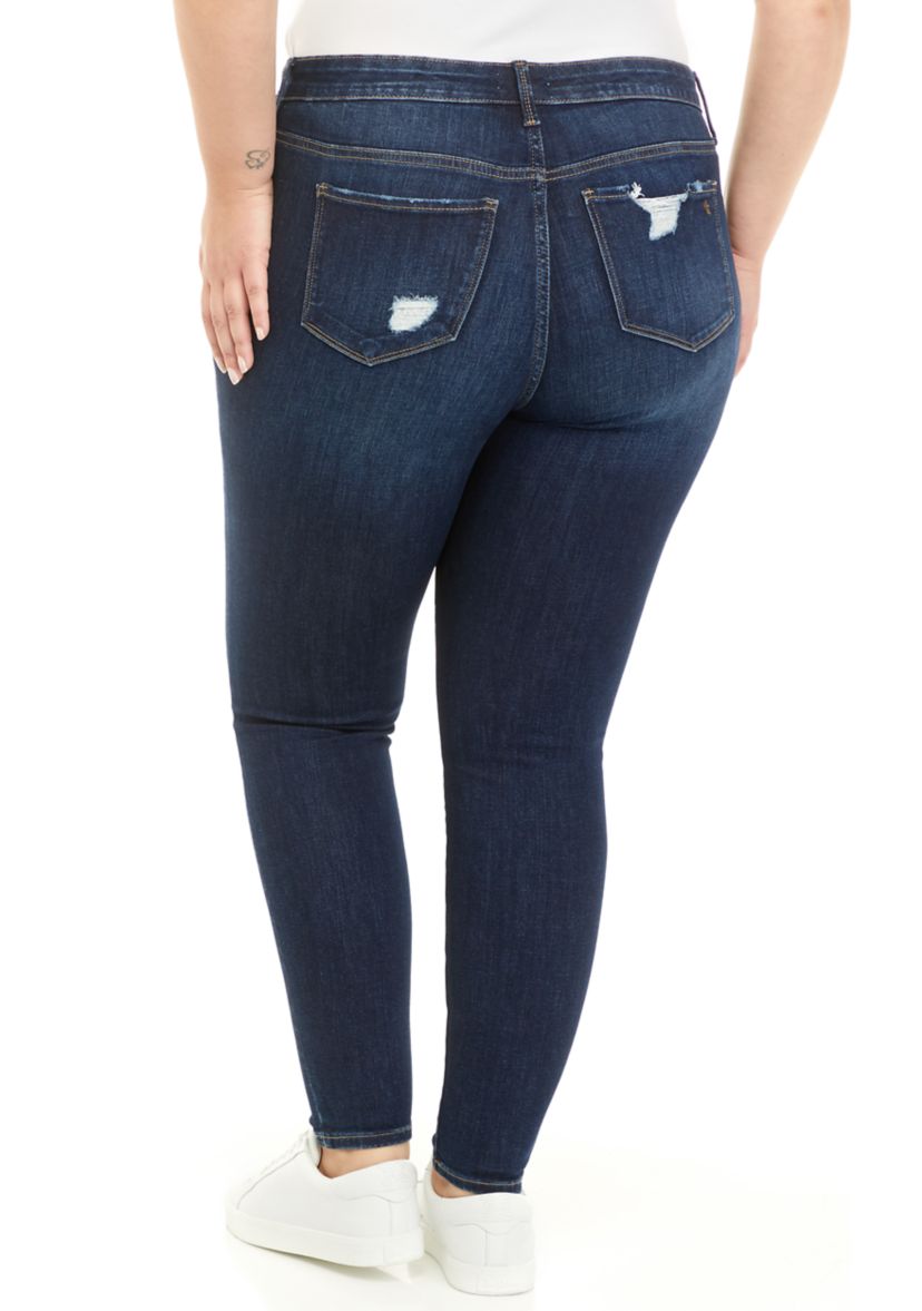Plus Size Mid Rise Skinny Jeans