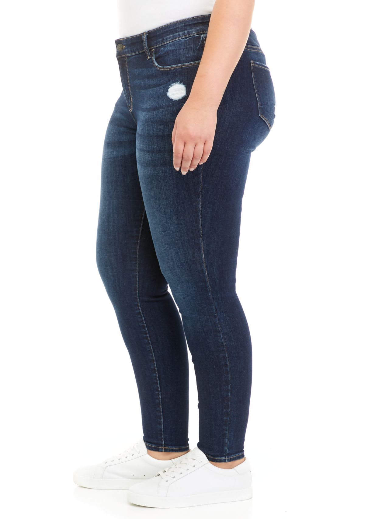 Plus Size Mid Rise Skinny Jeans