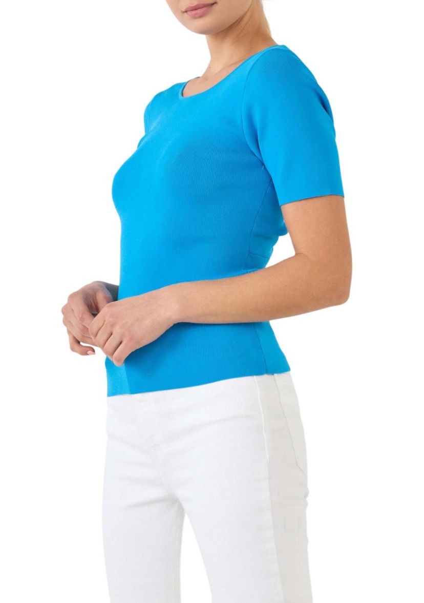Knotted Back Detail Knit Top
