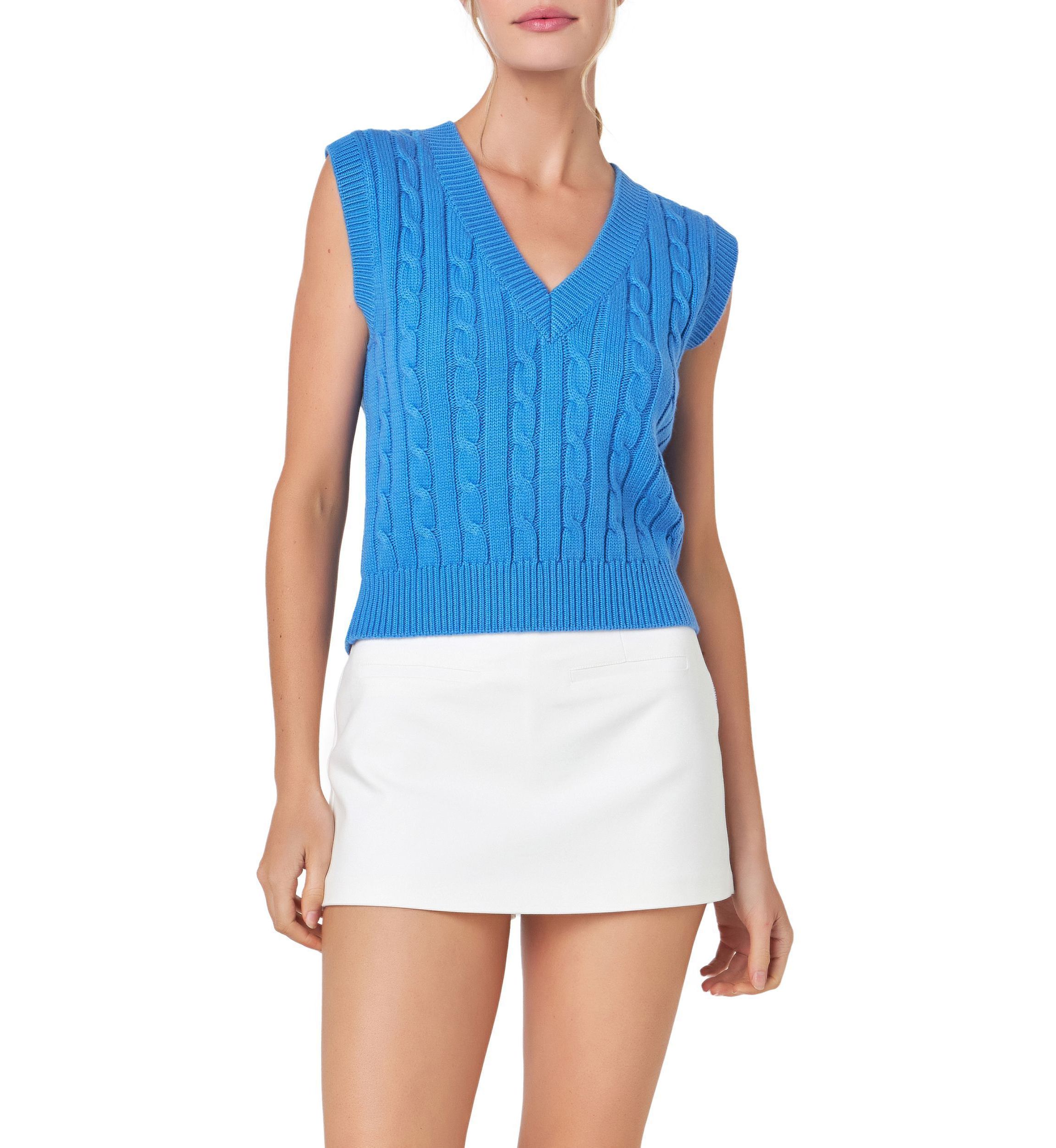 Cable Knit Chunky Vest