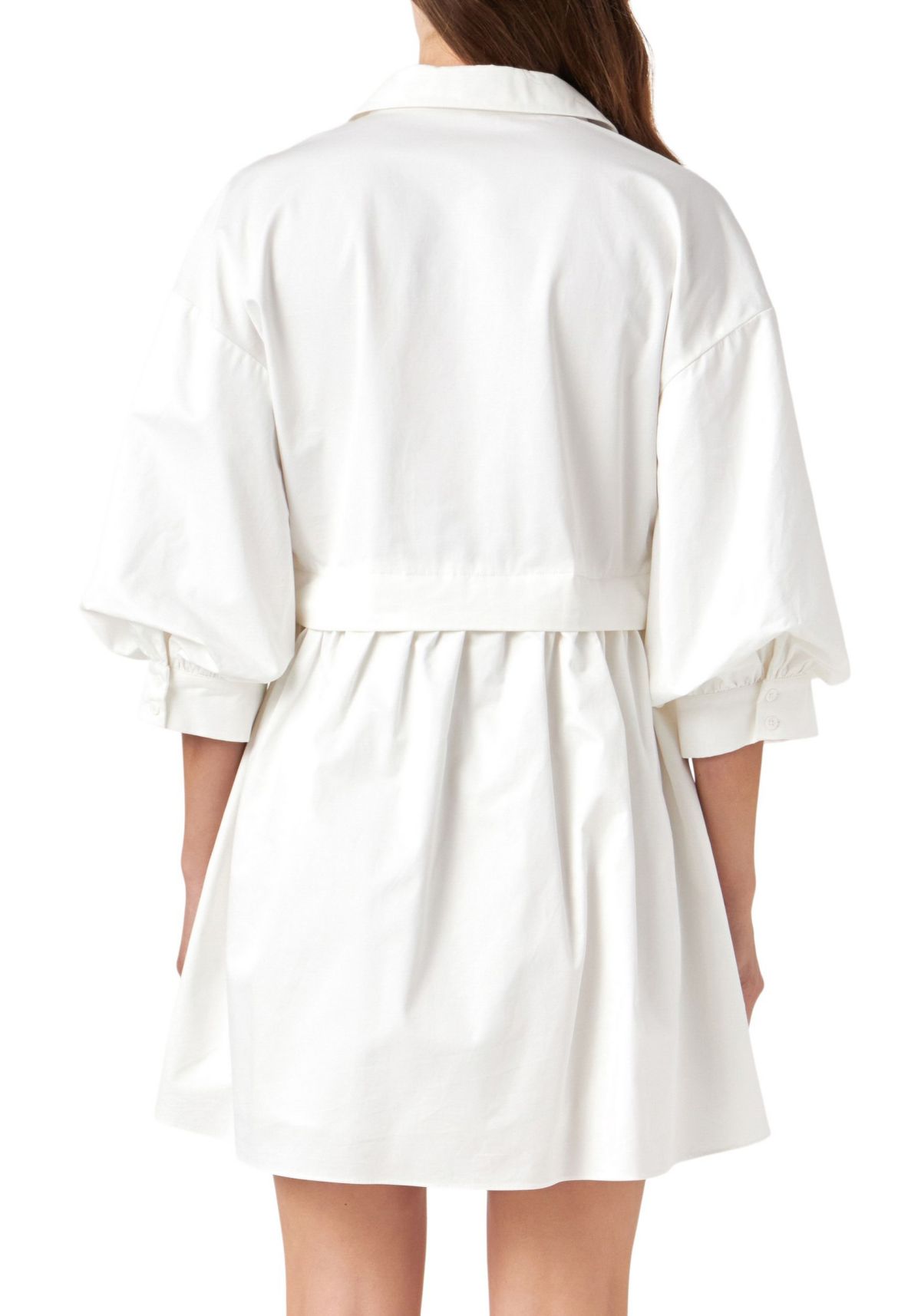 Puff Sleeve Shirt Dress