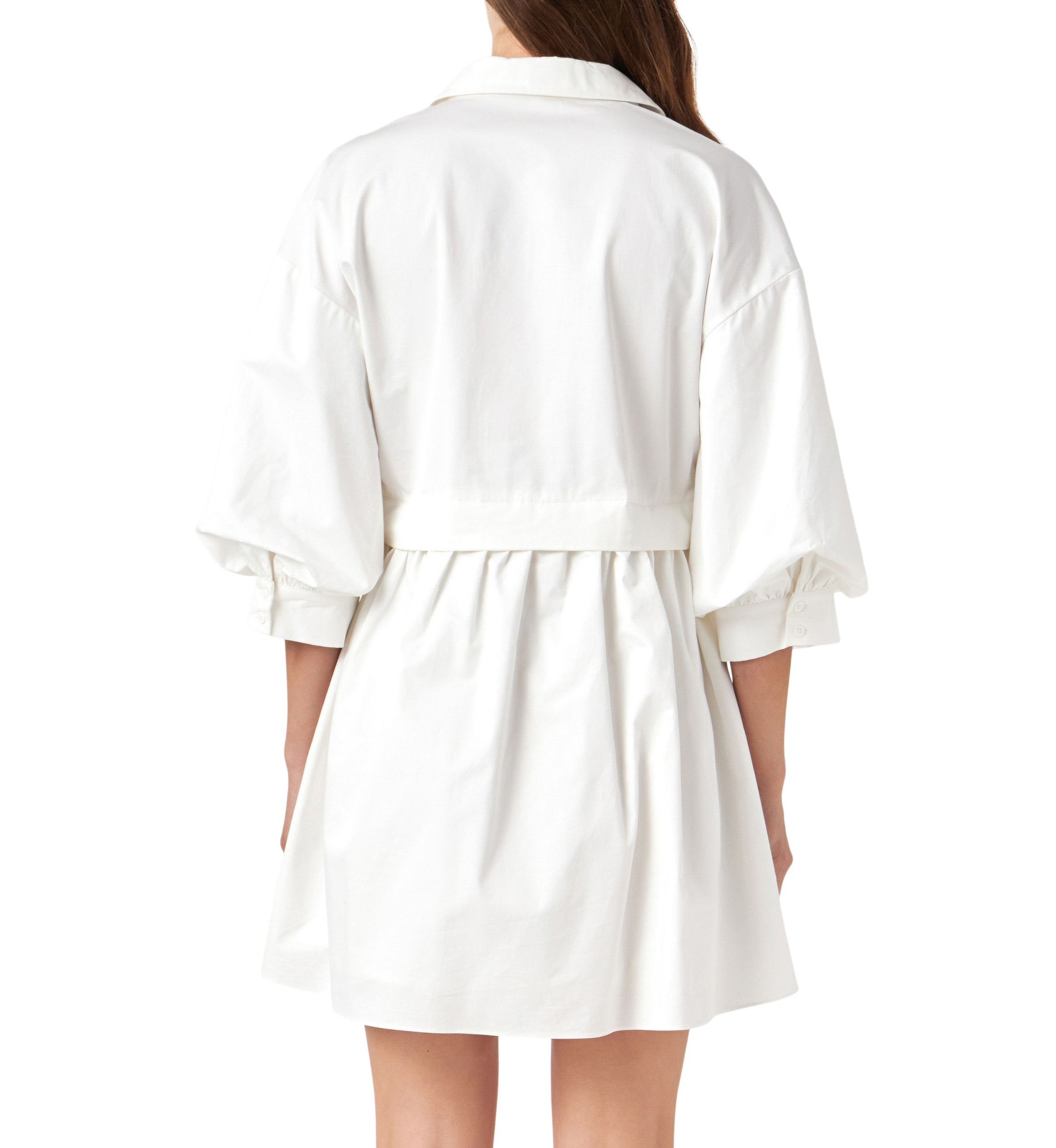 Puff Sleeve Shirt Dress