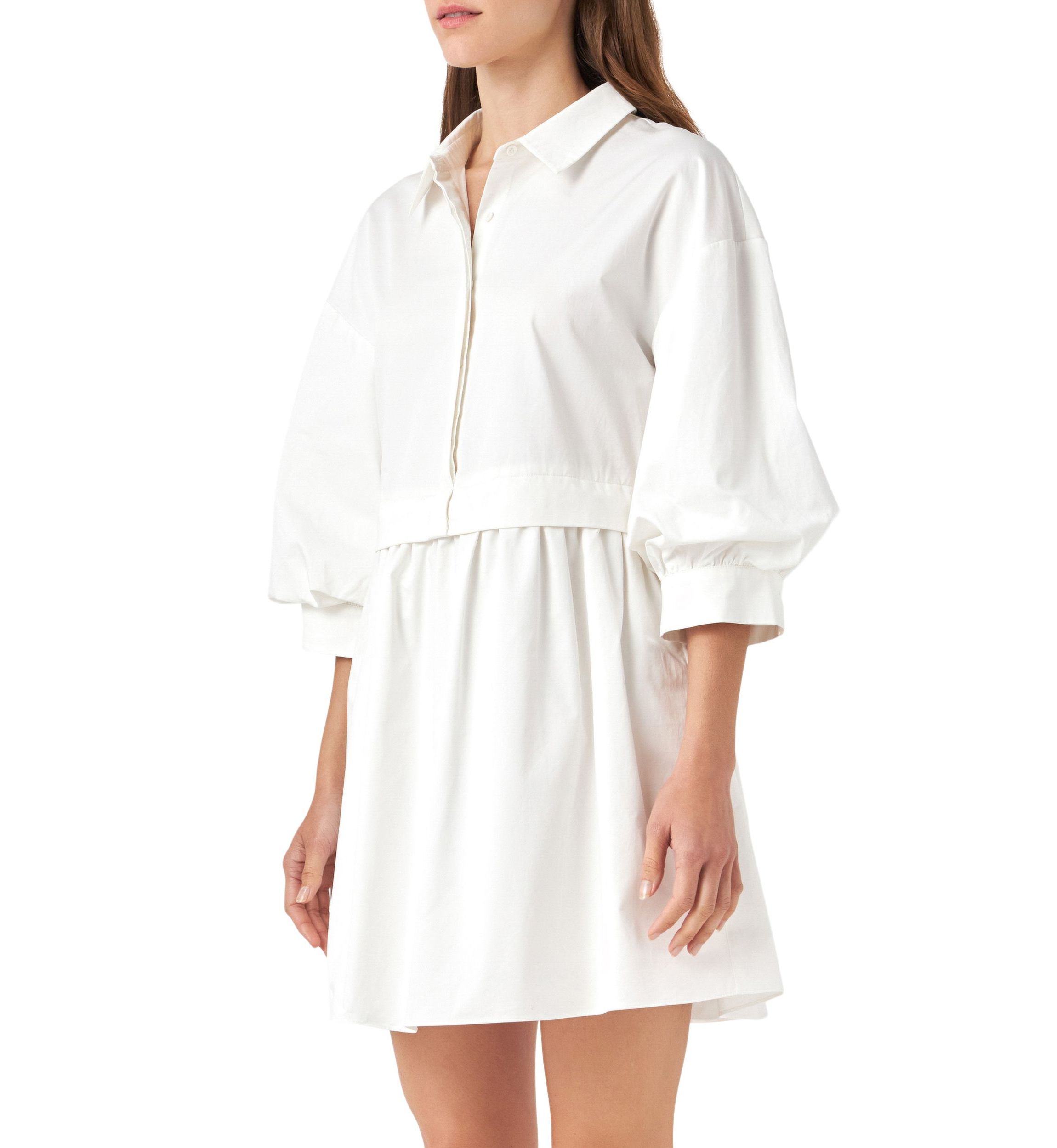 Puff Sleeve Shirt Dress