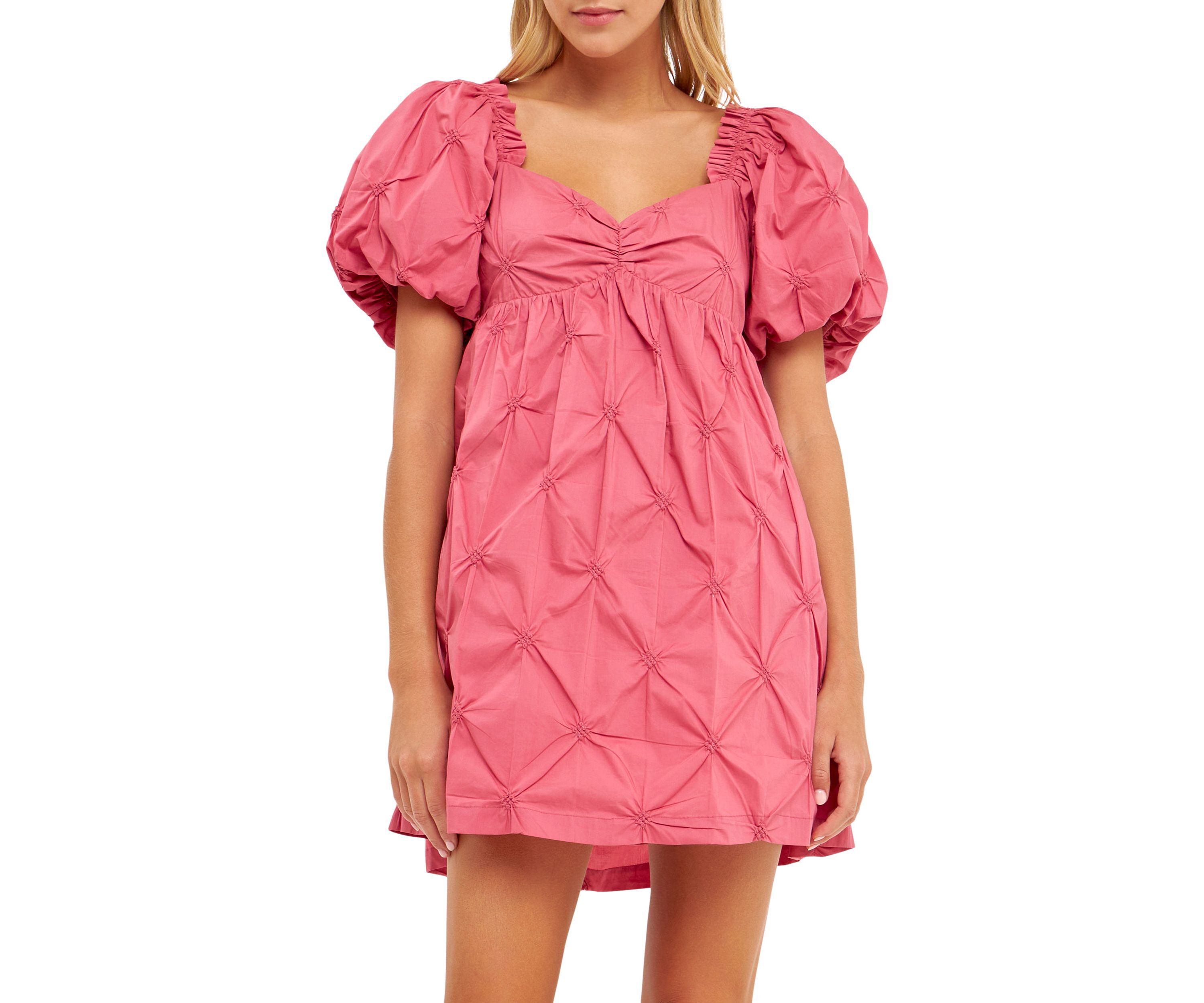 Textured Babydoll Dress