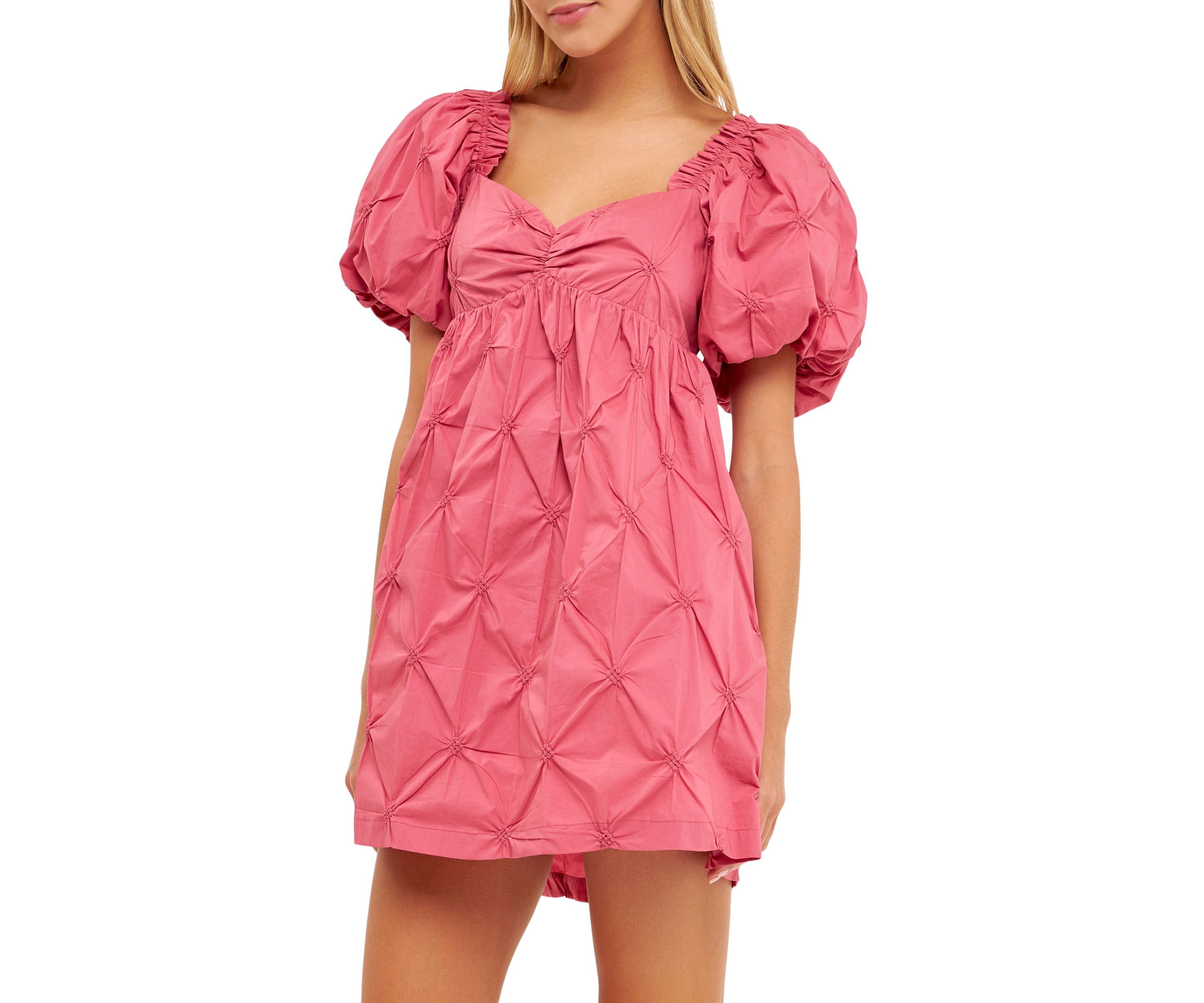 Textured Babydoll Dress