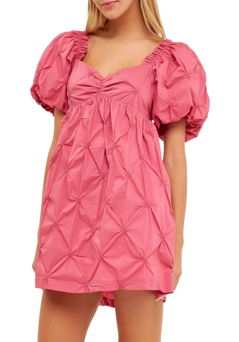 Textured Babydoll Dress
