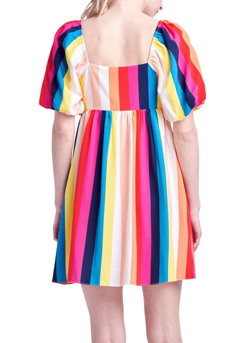 Multi Color Stripe Mini Dress