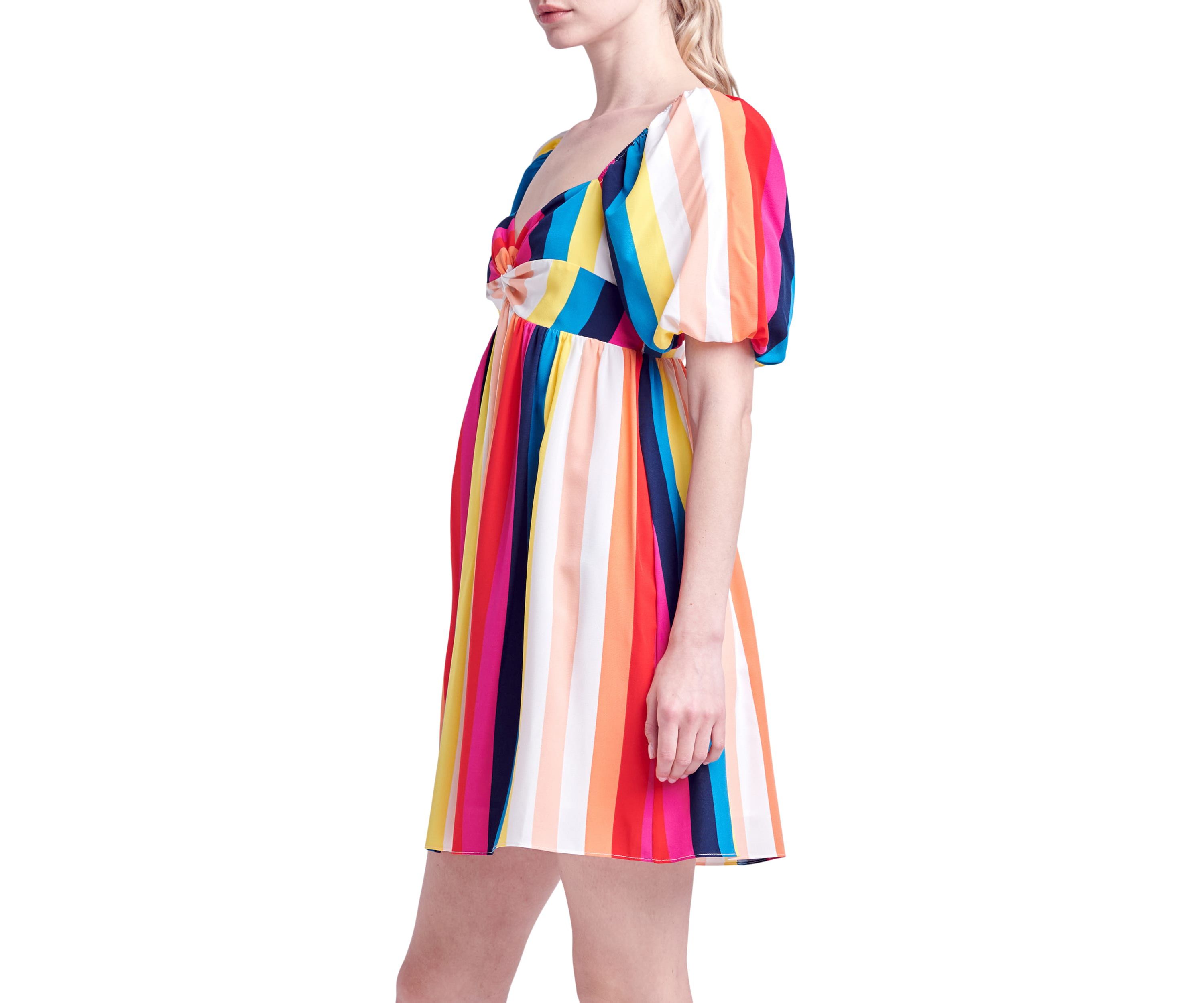 Multi Color Stripe Mini Dress